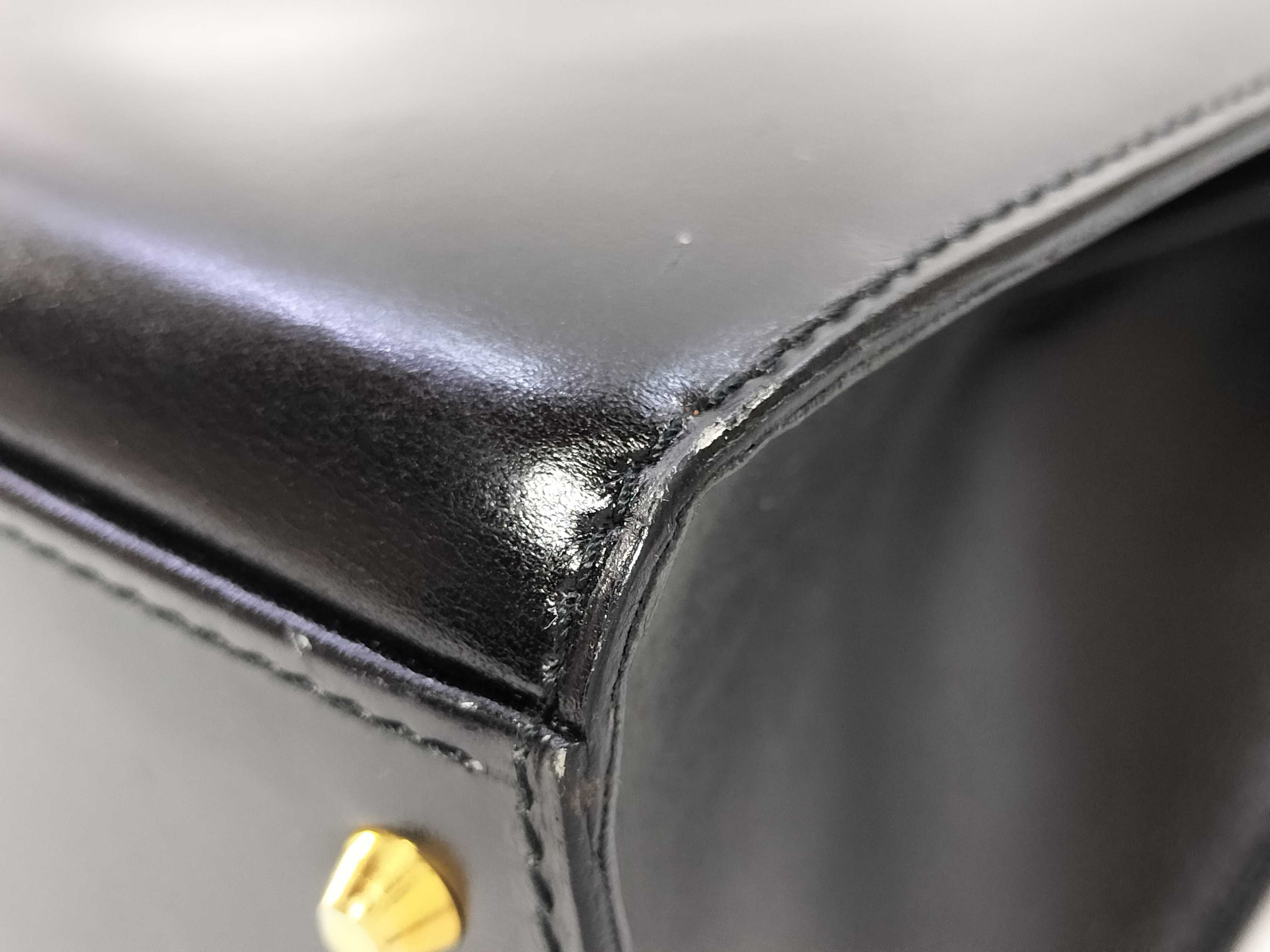 Vintage Gancini Hardware Calfskin Black Handbag — view 7