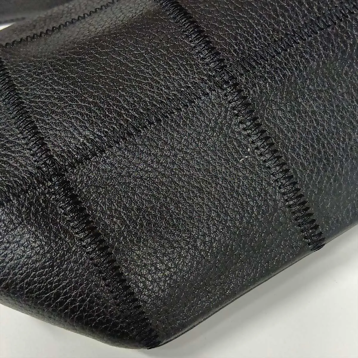 Chocolate Bar Lambskin Handbag, Wild Stitch, Black, Silver Hardware — view 12