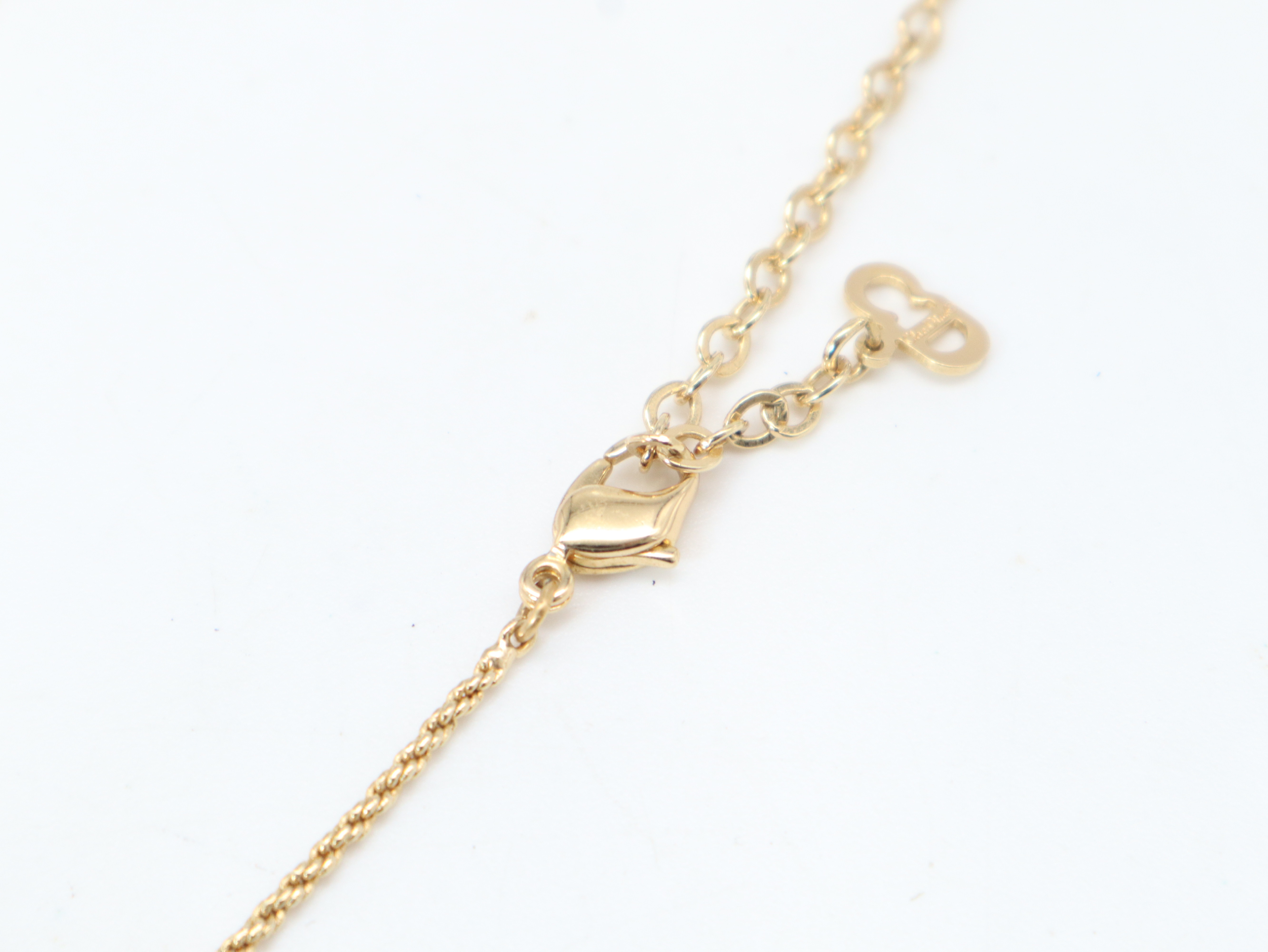 CD Icon Rhinestone GP Necklace — view 2