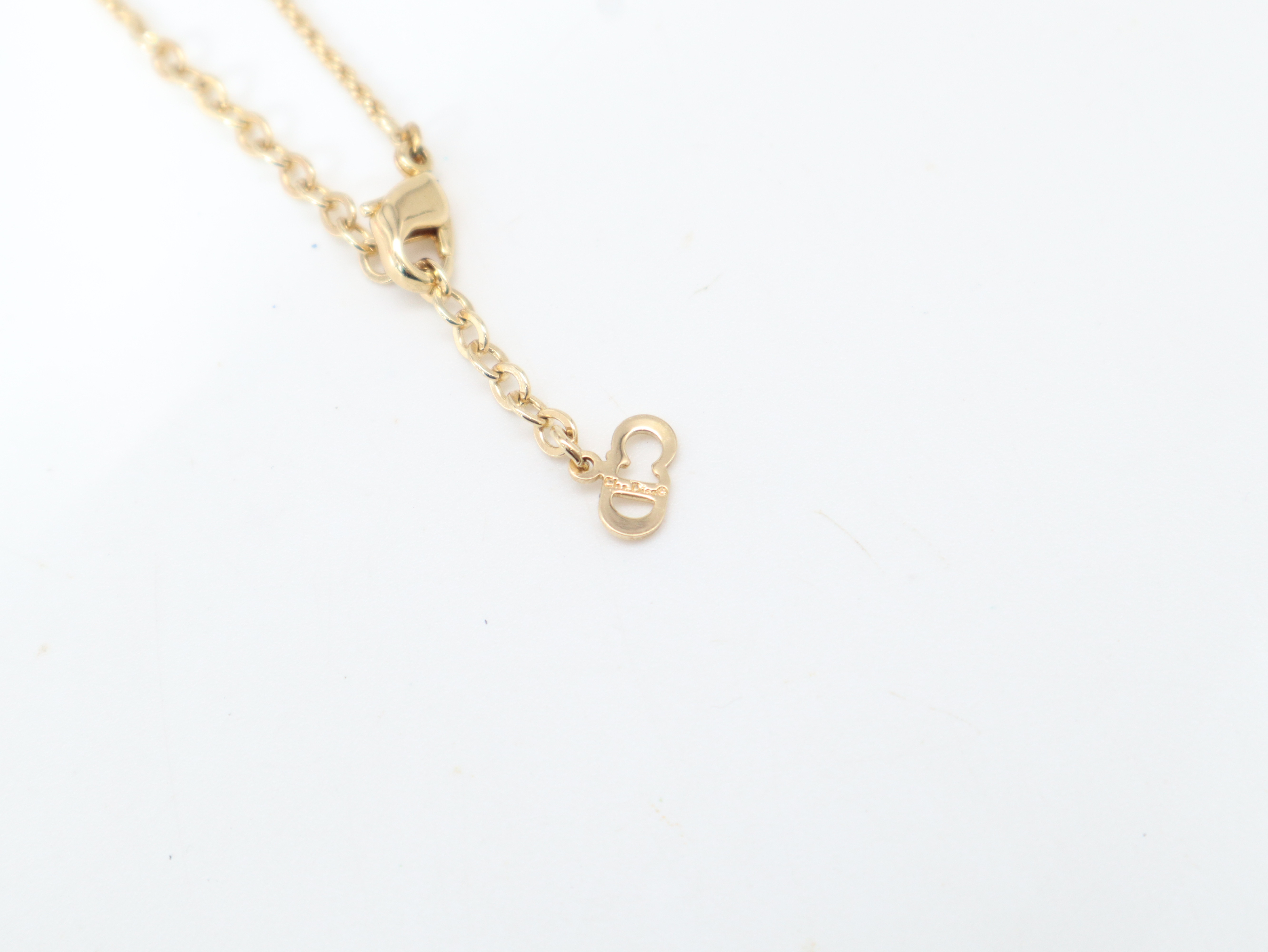 CD Icon Rhinestone GP Necklace — view 4