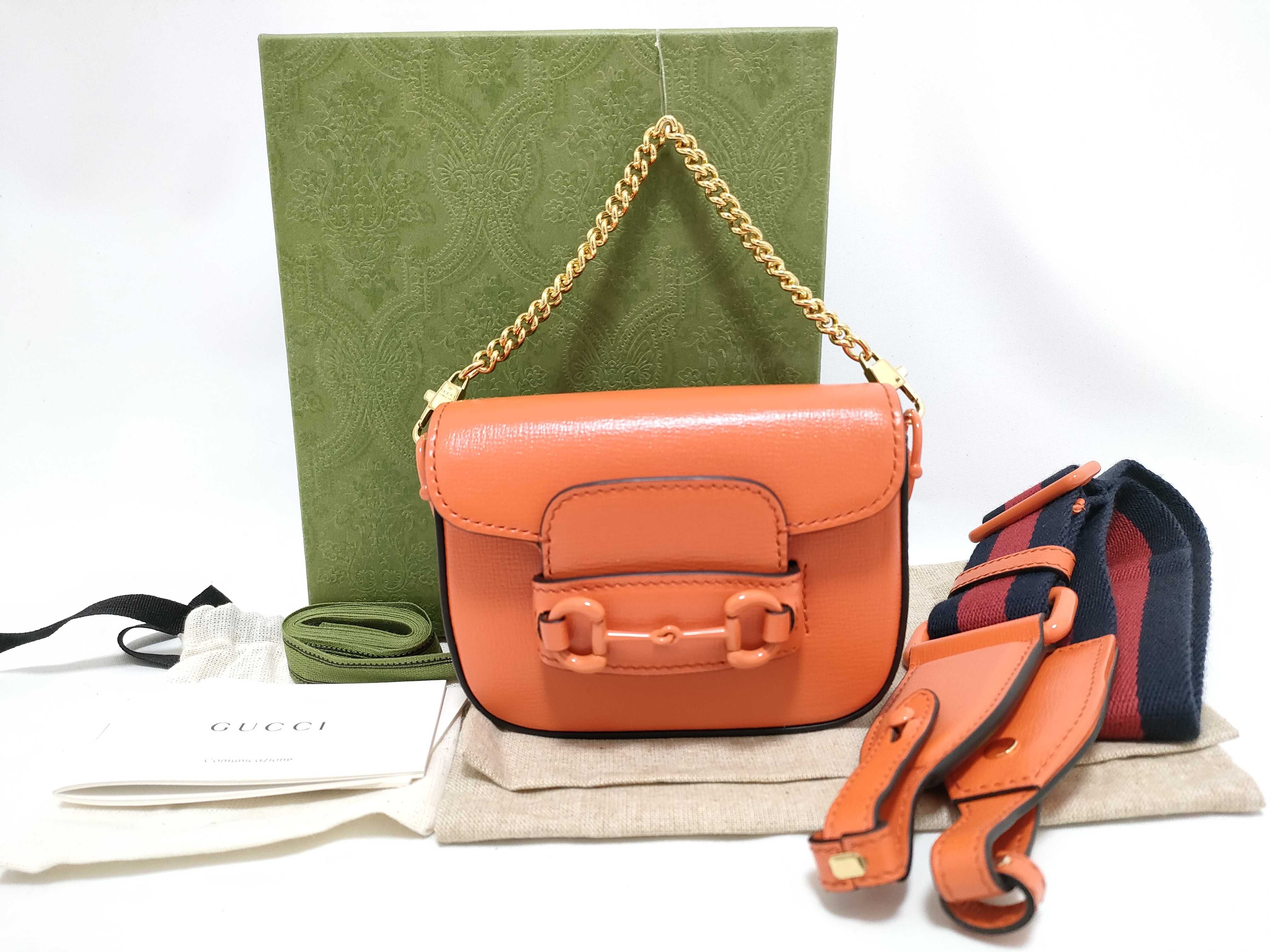 Horsebit Shoulder Bag (Orange)