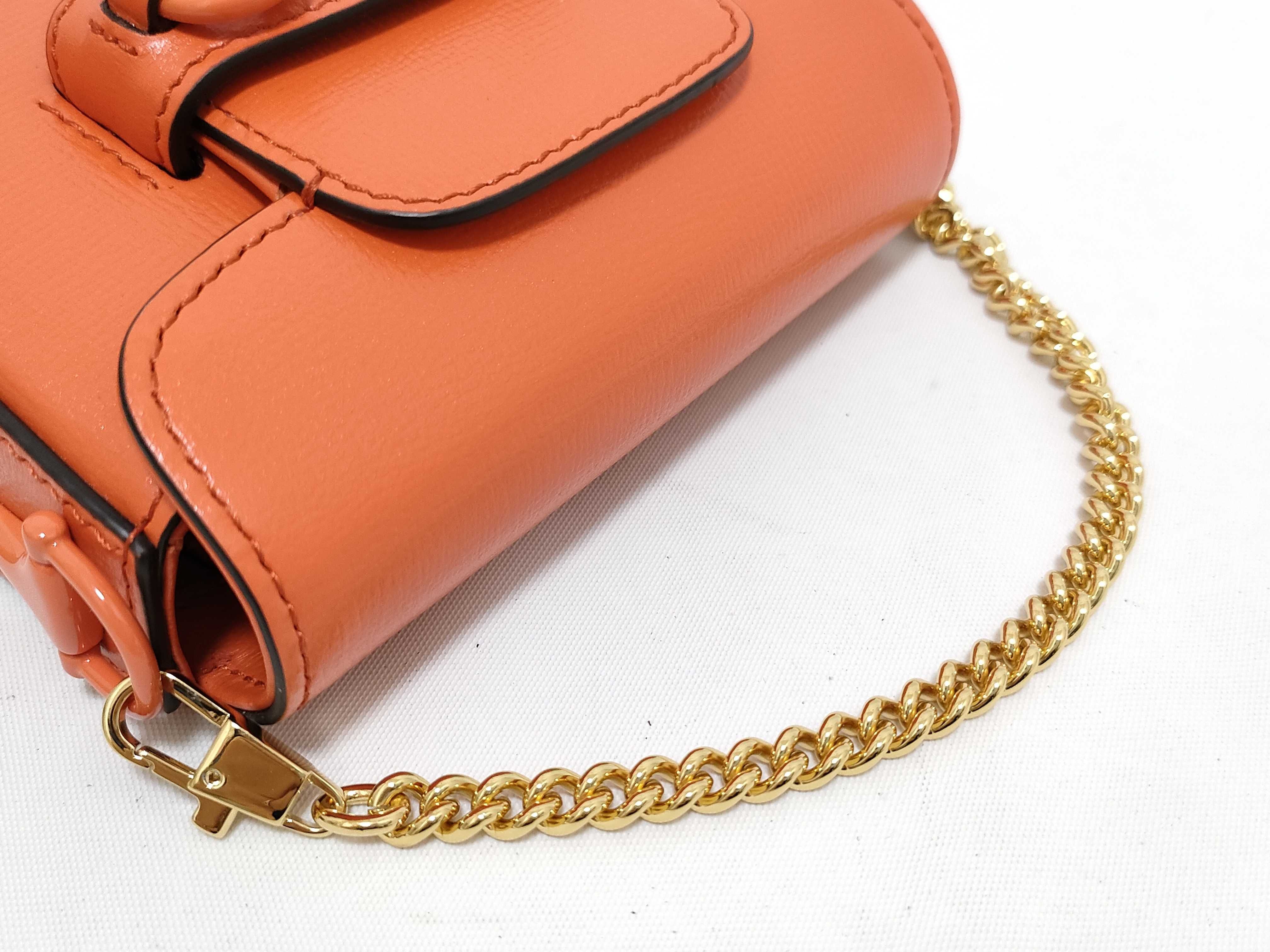 Horsebit Shoulder Bag (Orange) — view 3
