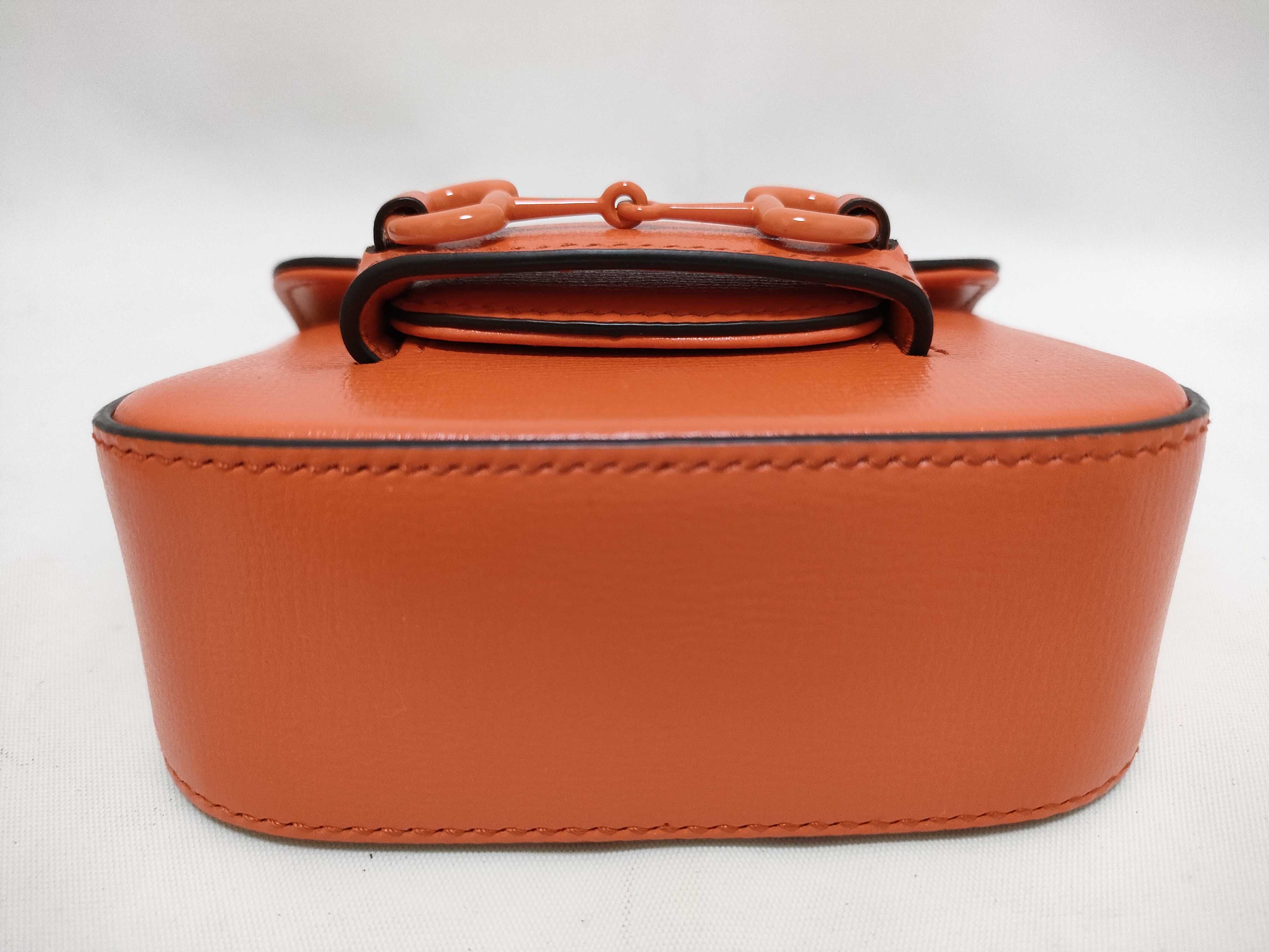Horsebit Shoulder Bag (Orange) — view 7