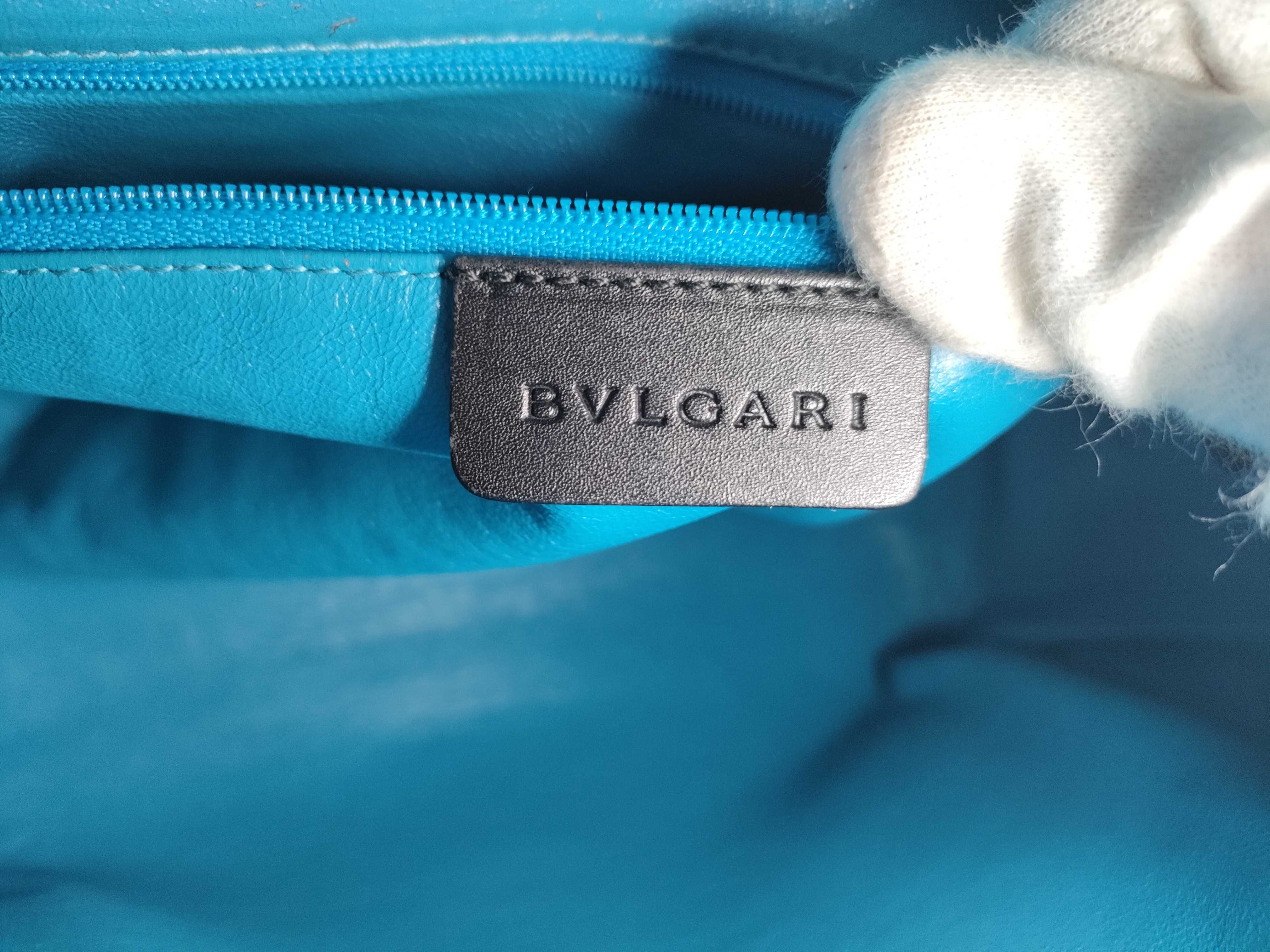 Bulgari Circle Logo Mini Boston Bag Black Handbag — view 14