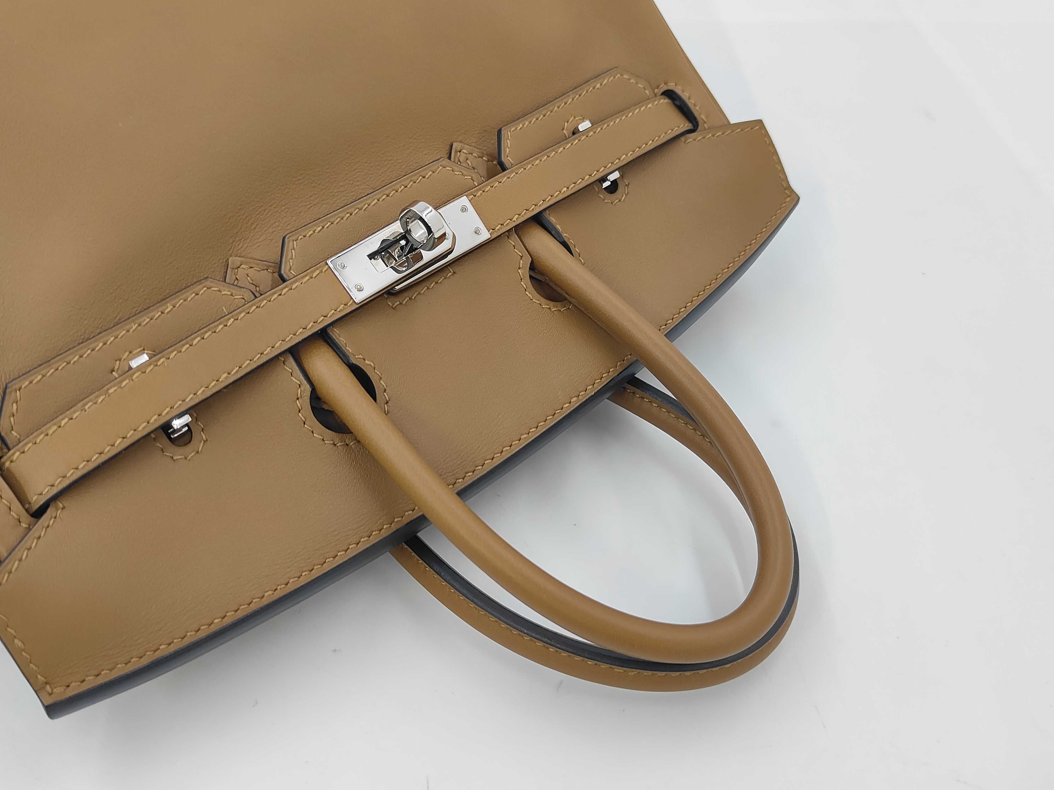 Birkin 25 Biscuit Silver Hardware (Stamped) Handbag — view 3