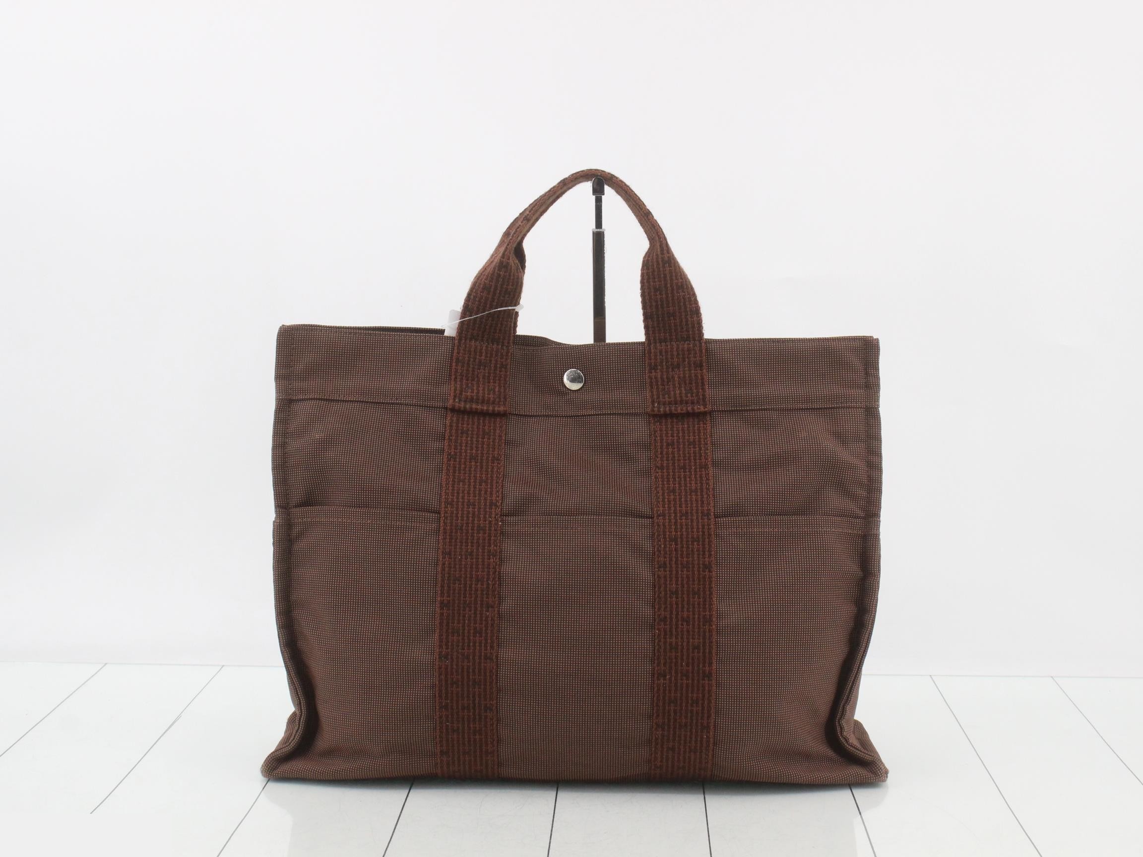 Aile Line Tote MM Canvas Brown