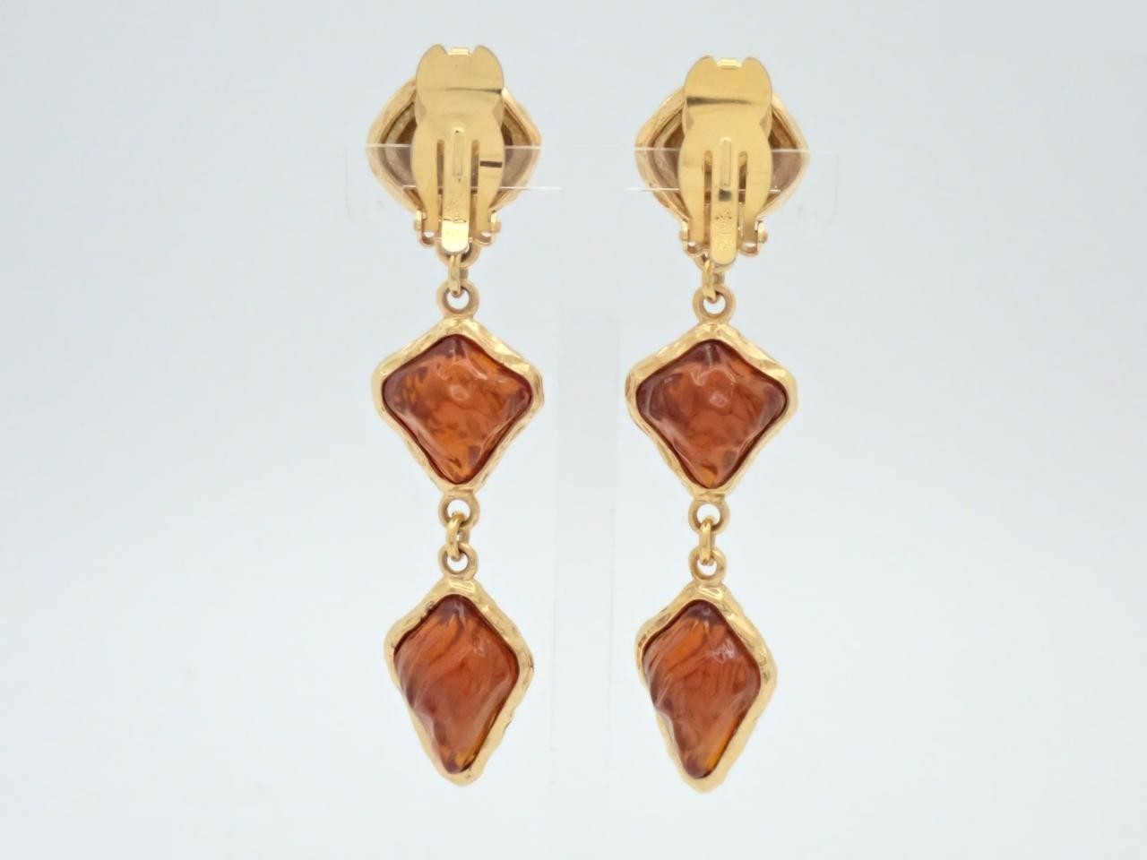 Colored gemstone earrings — view 2