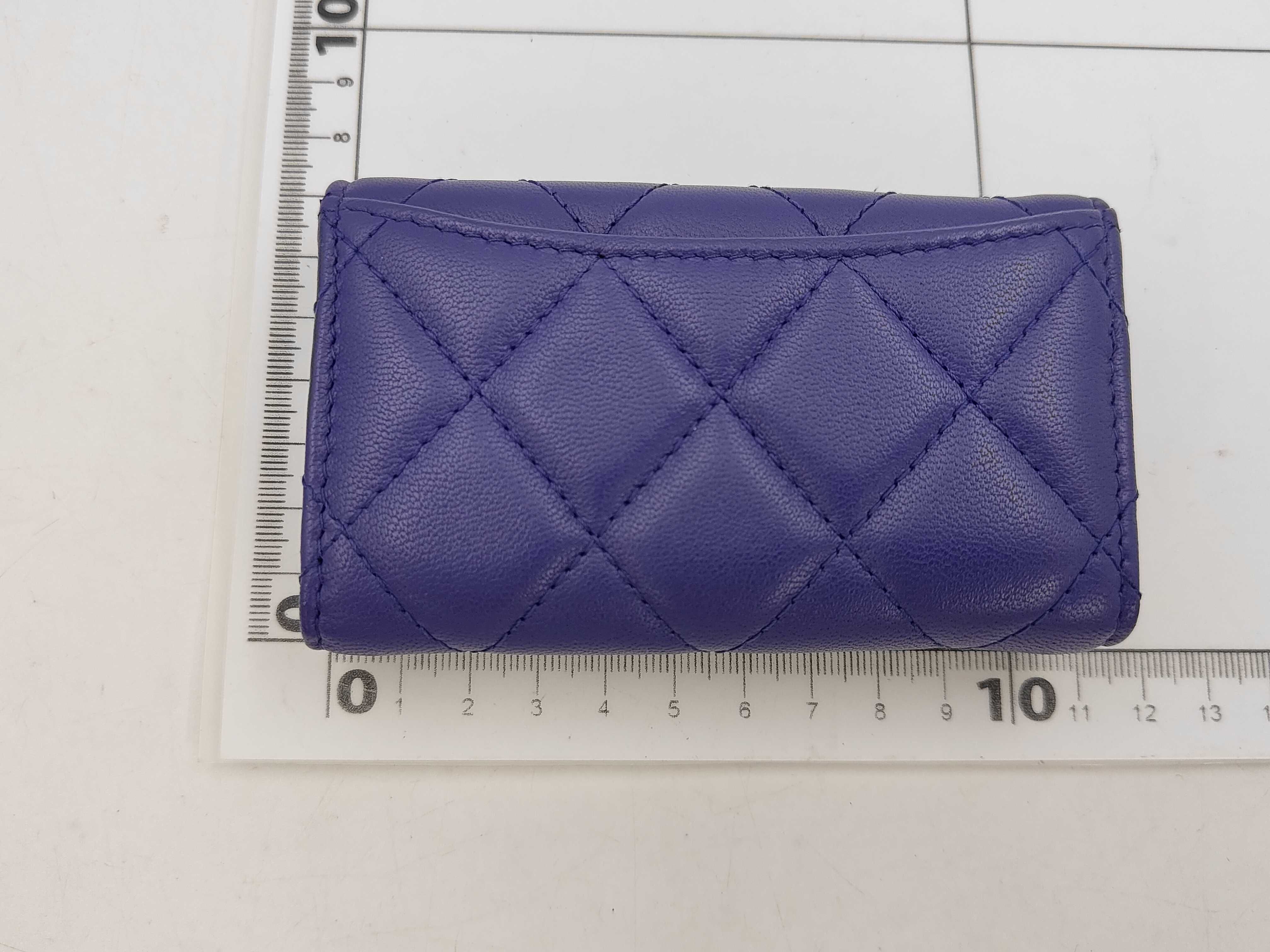 Matelassé Key Case/Key Ring, Lambskin Leather Key Case — view 2