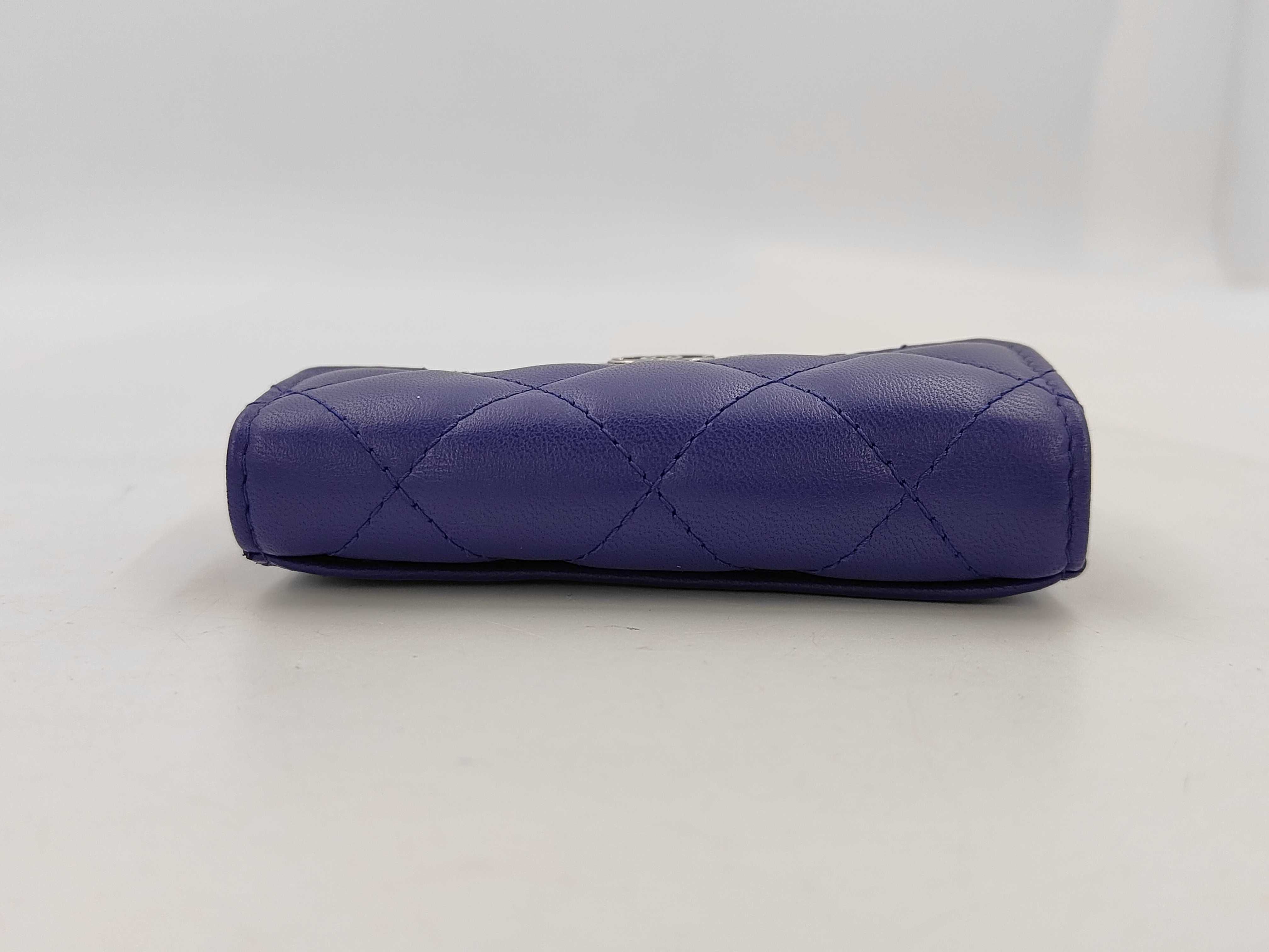 Matelassé Key Case/Key Ring, Lambskin Leather Key Case — view 7