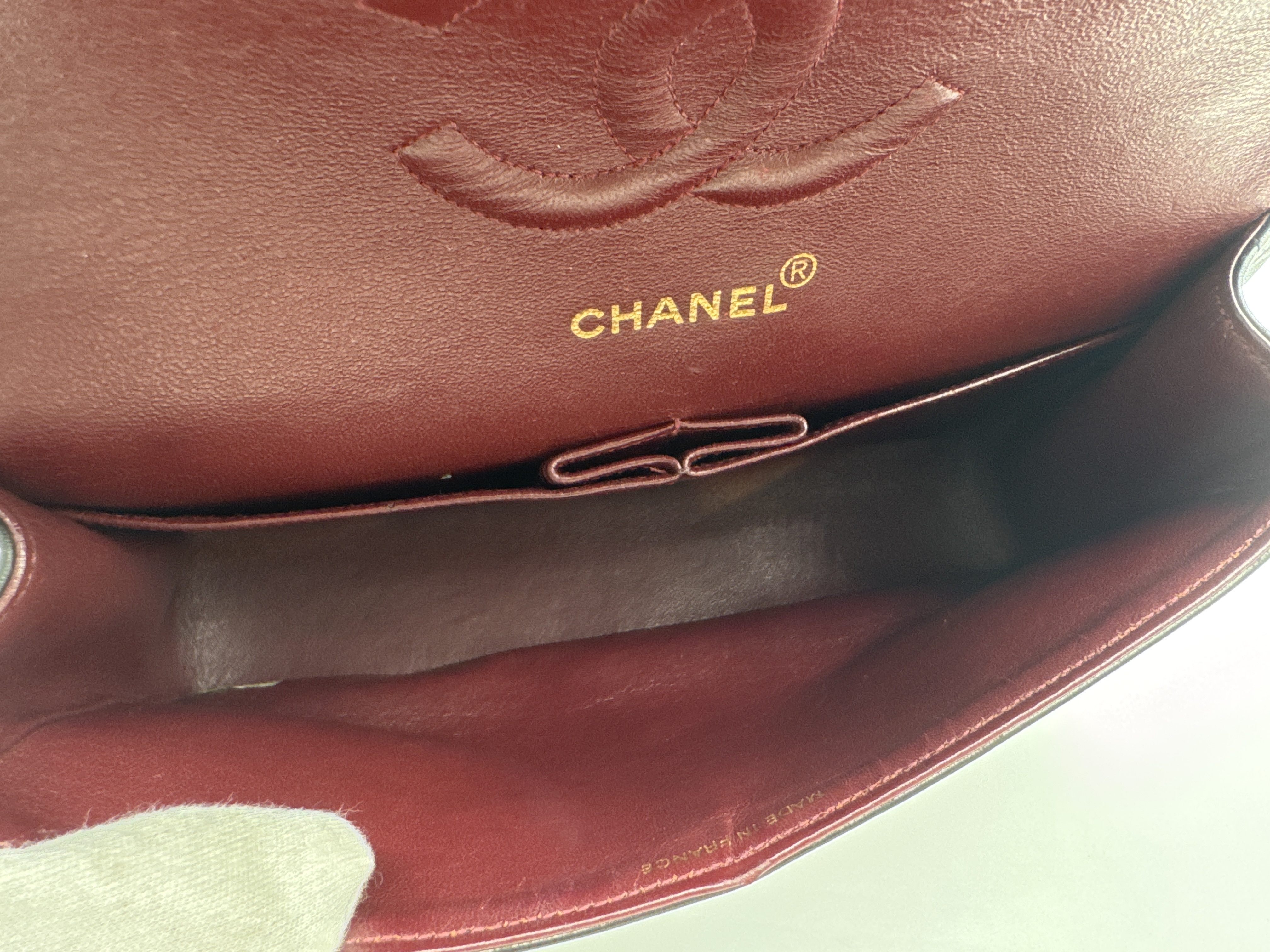 Matelassé Double Flap Black Shoulder Bag — view 12