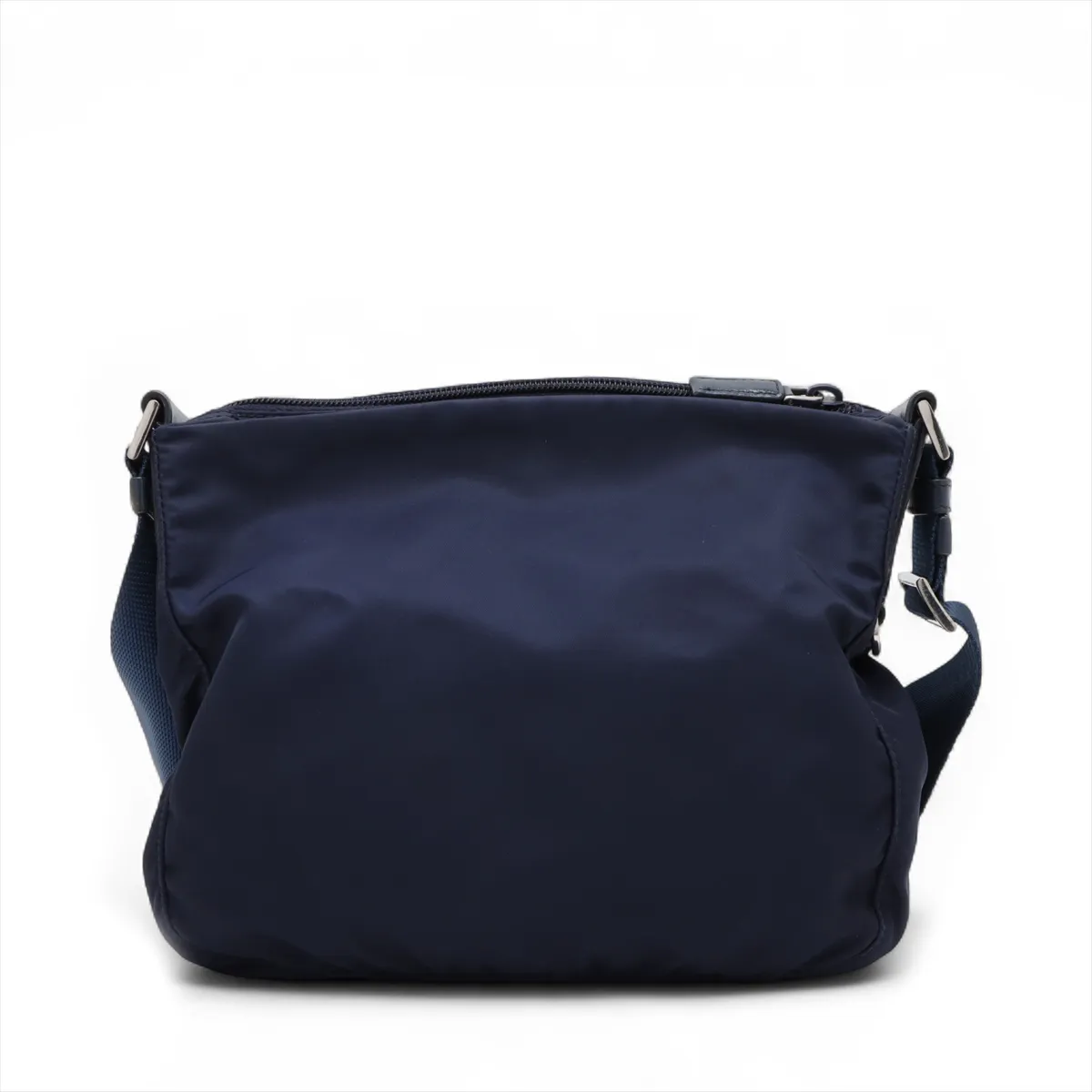 Tessuto Nylon x Leather Shoulder Bag Navy — view 2