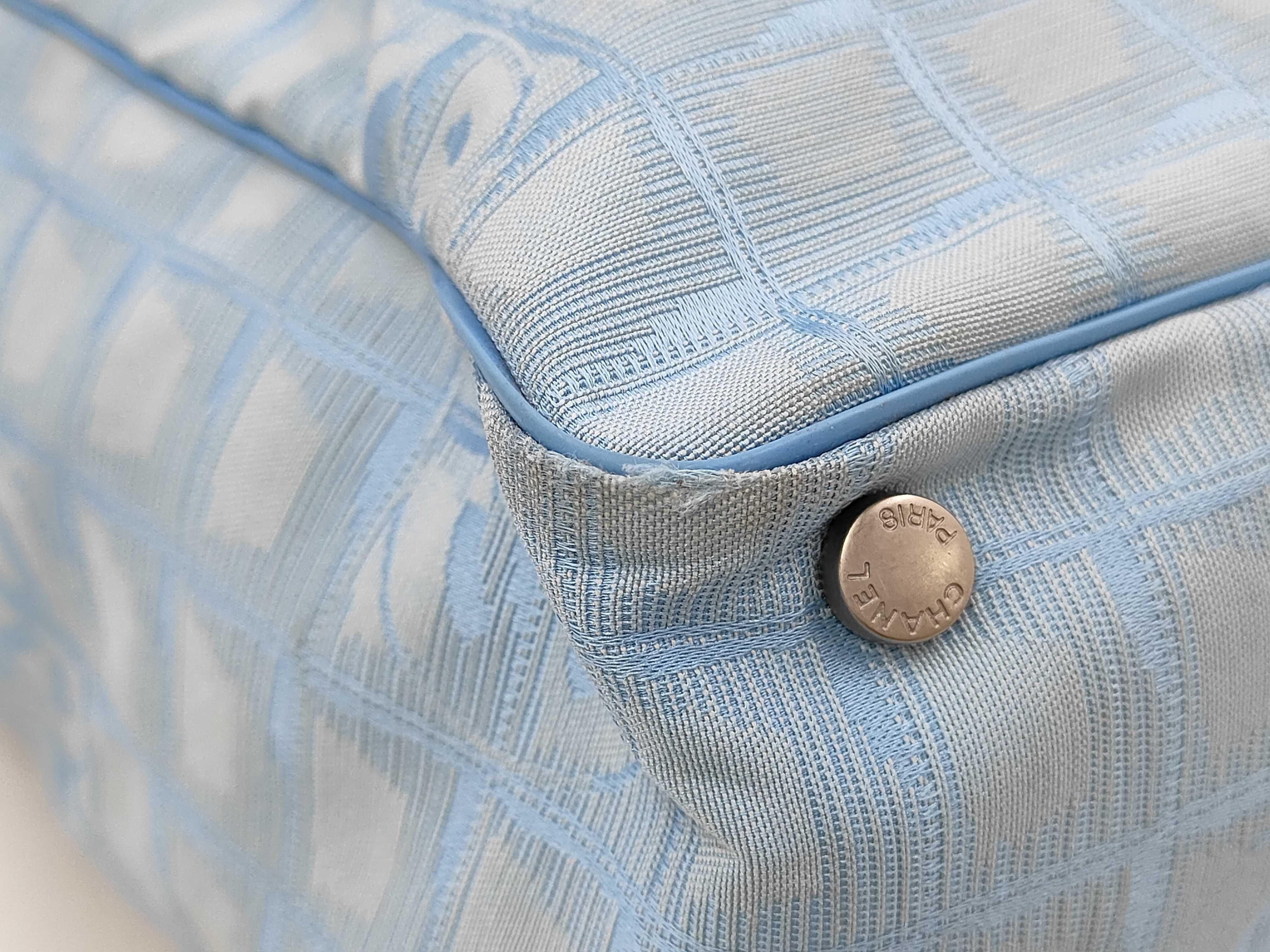 tote shoulder bag, blue tote bag — view 3