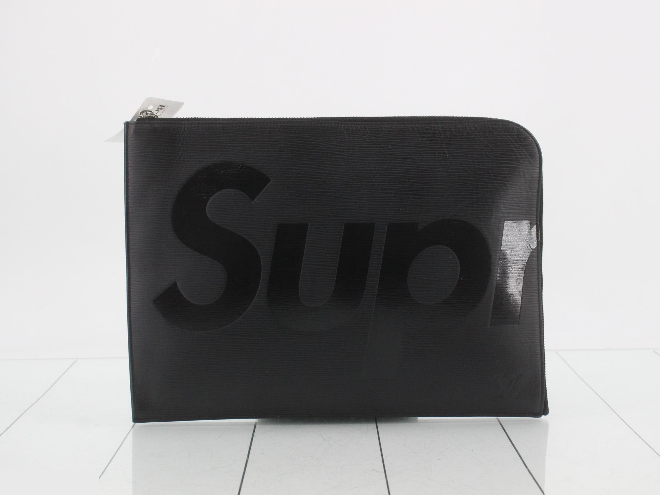 Supreme Epi Pochette Jour GM Clutch Bag, Black