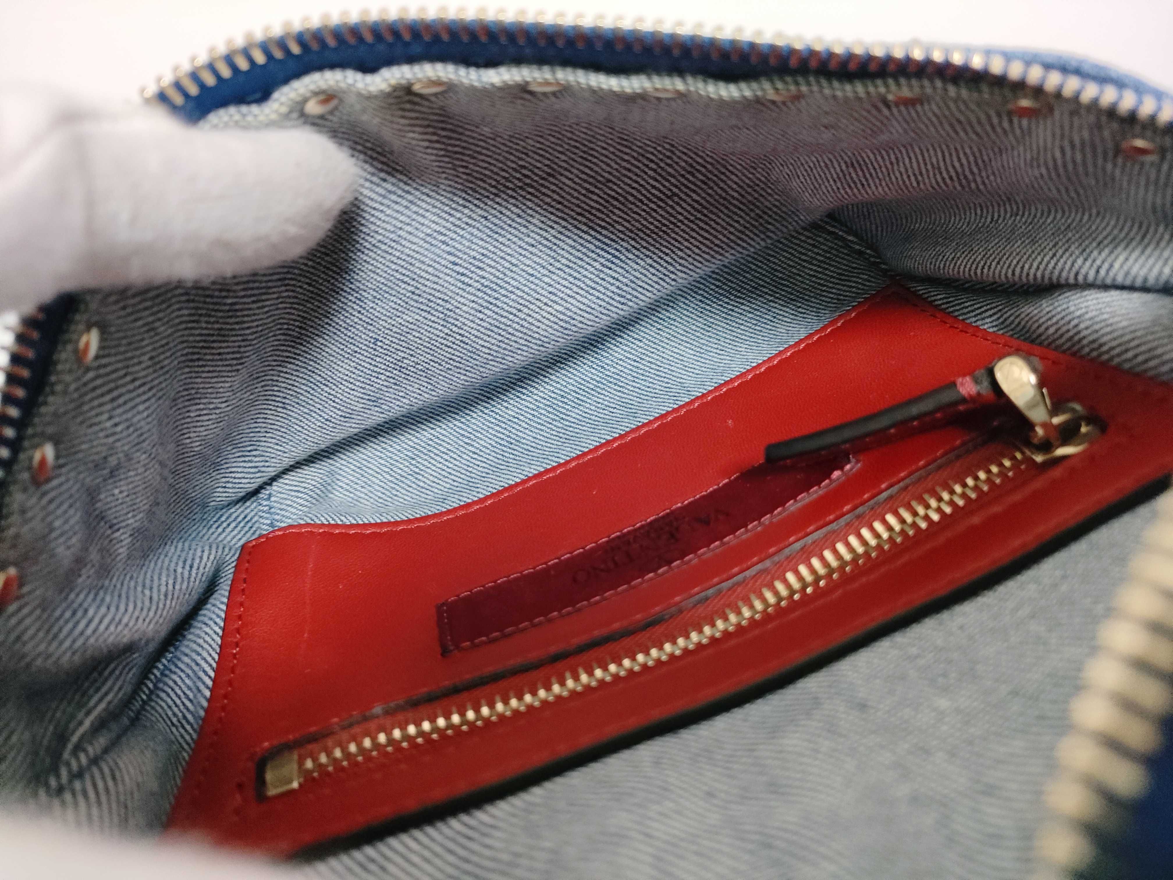 Studded Blue Denim Waist Bag Body Bag — view 11