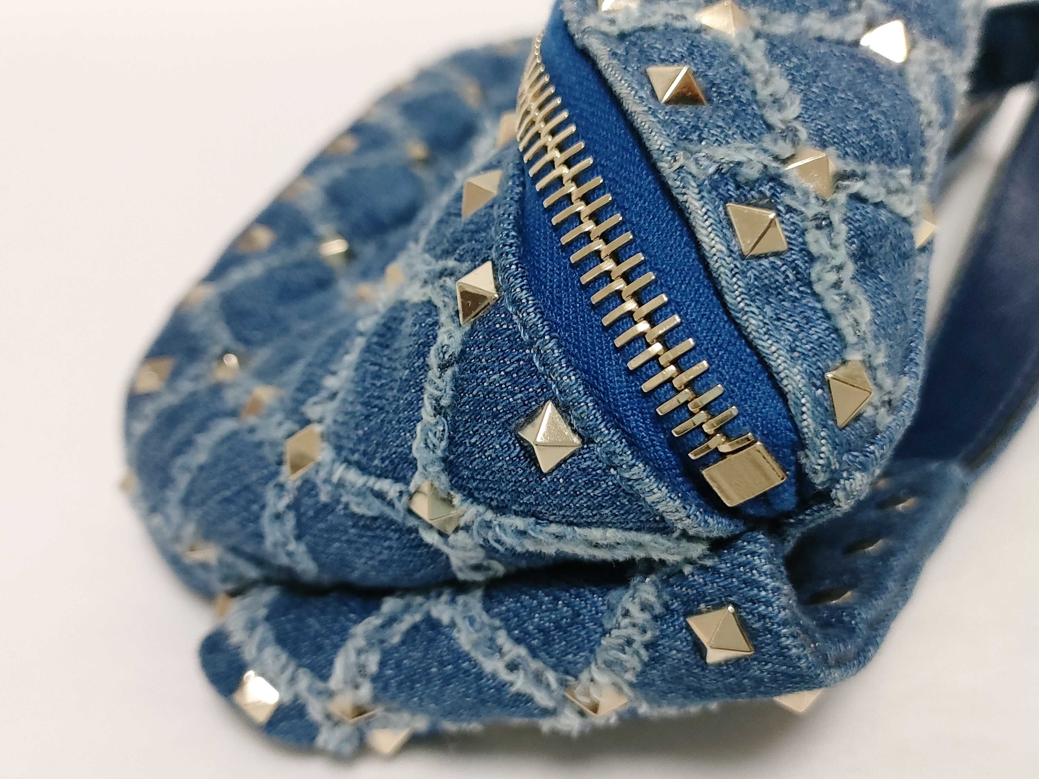Studded Blue Denim Waist Bag Body Bag — view 15