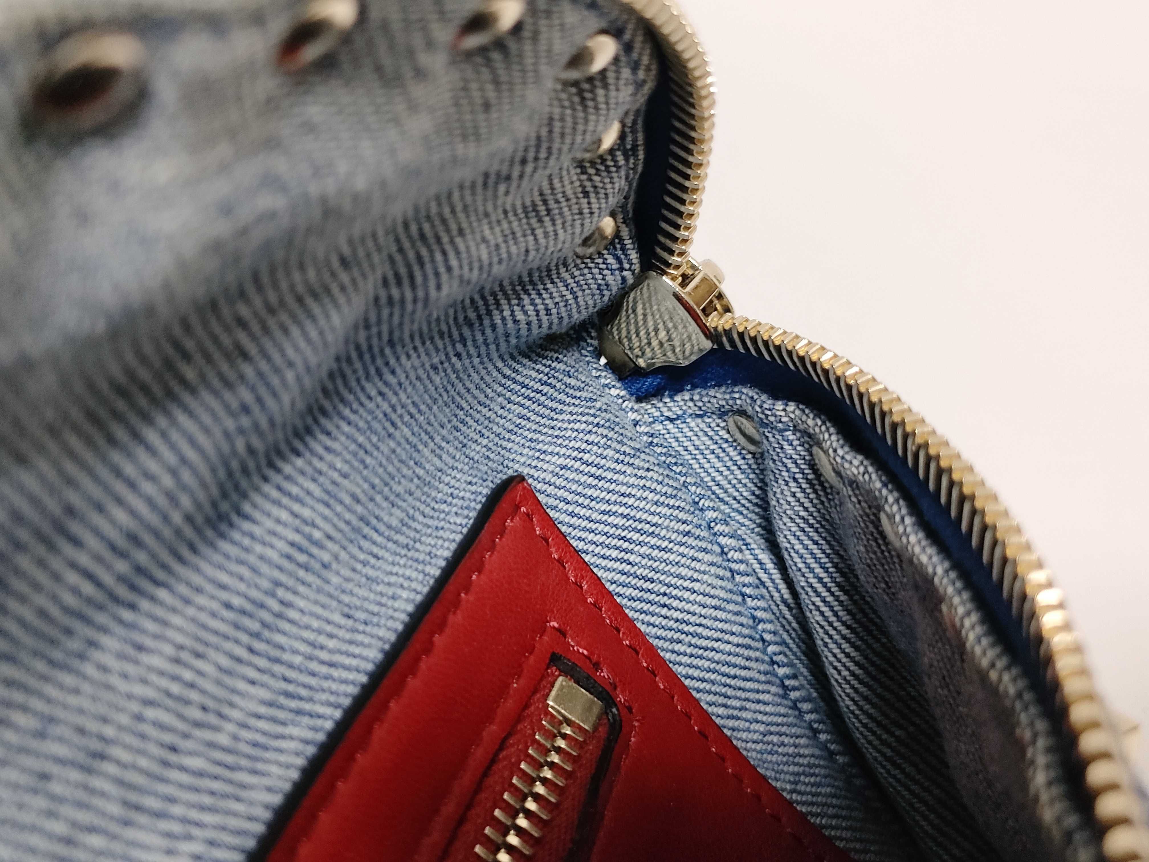Studded Blue Denim Waist Bag Body Bag — view 9