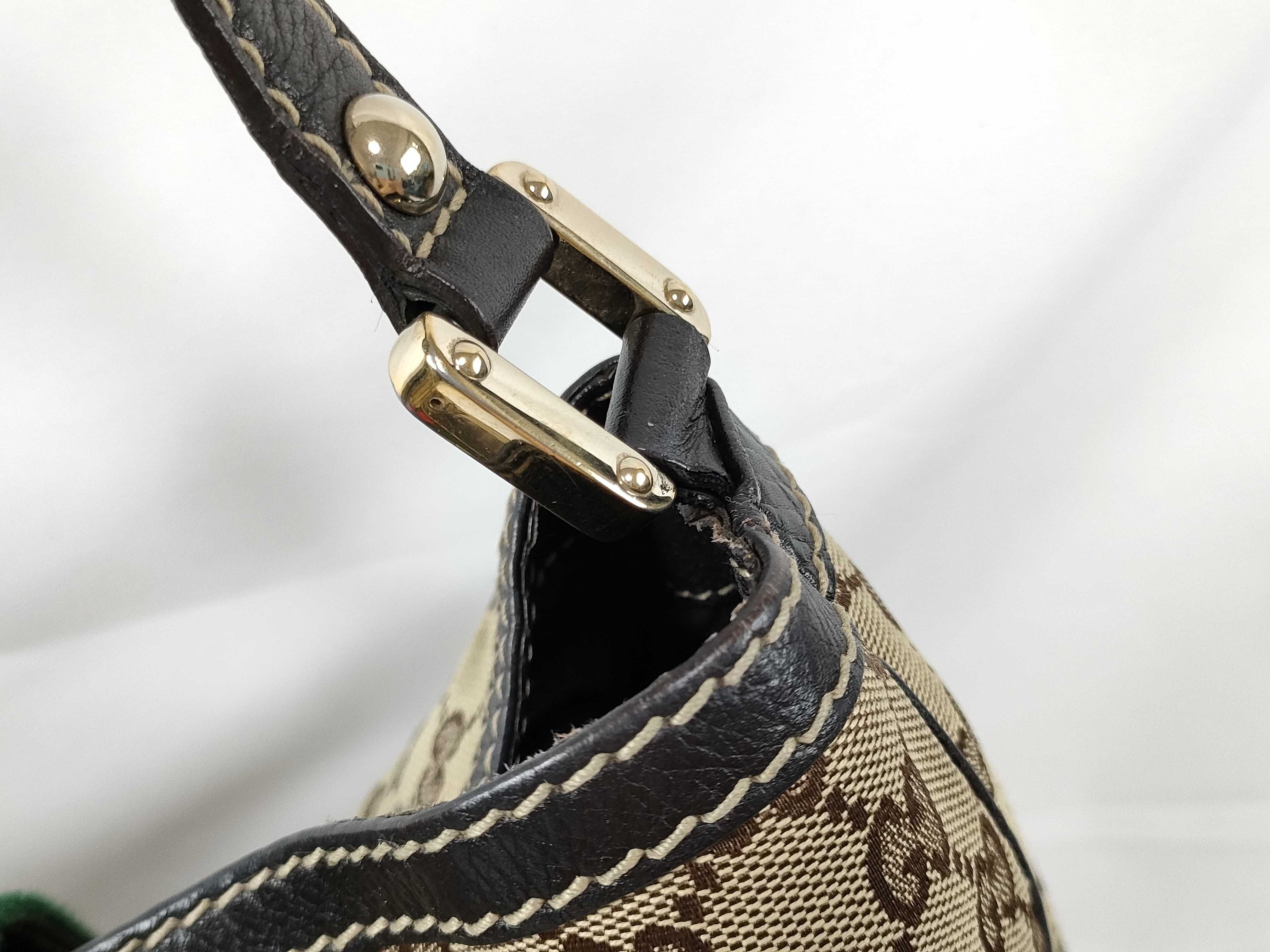 Brown GG Canvas Web Buckle Pumpkin Shoulder Bag (Handbag) — view 4