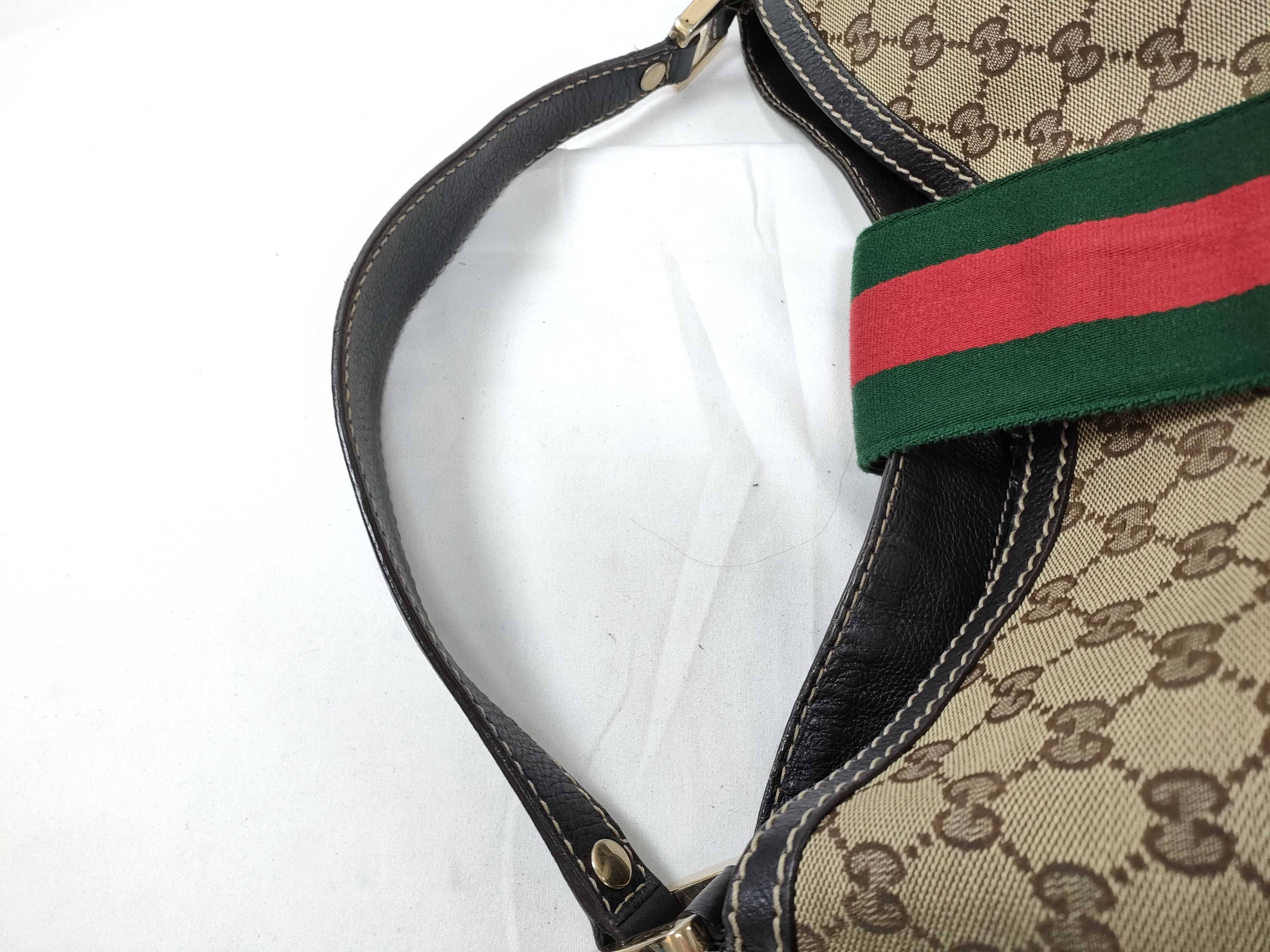 Brown GG Canvas Web Buckle Pumpkin Shoulder Bag (Handbag) — view 5