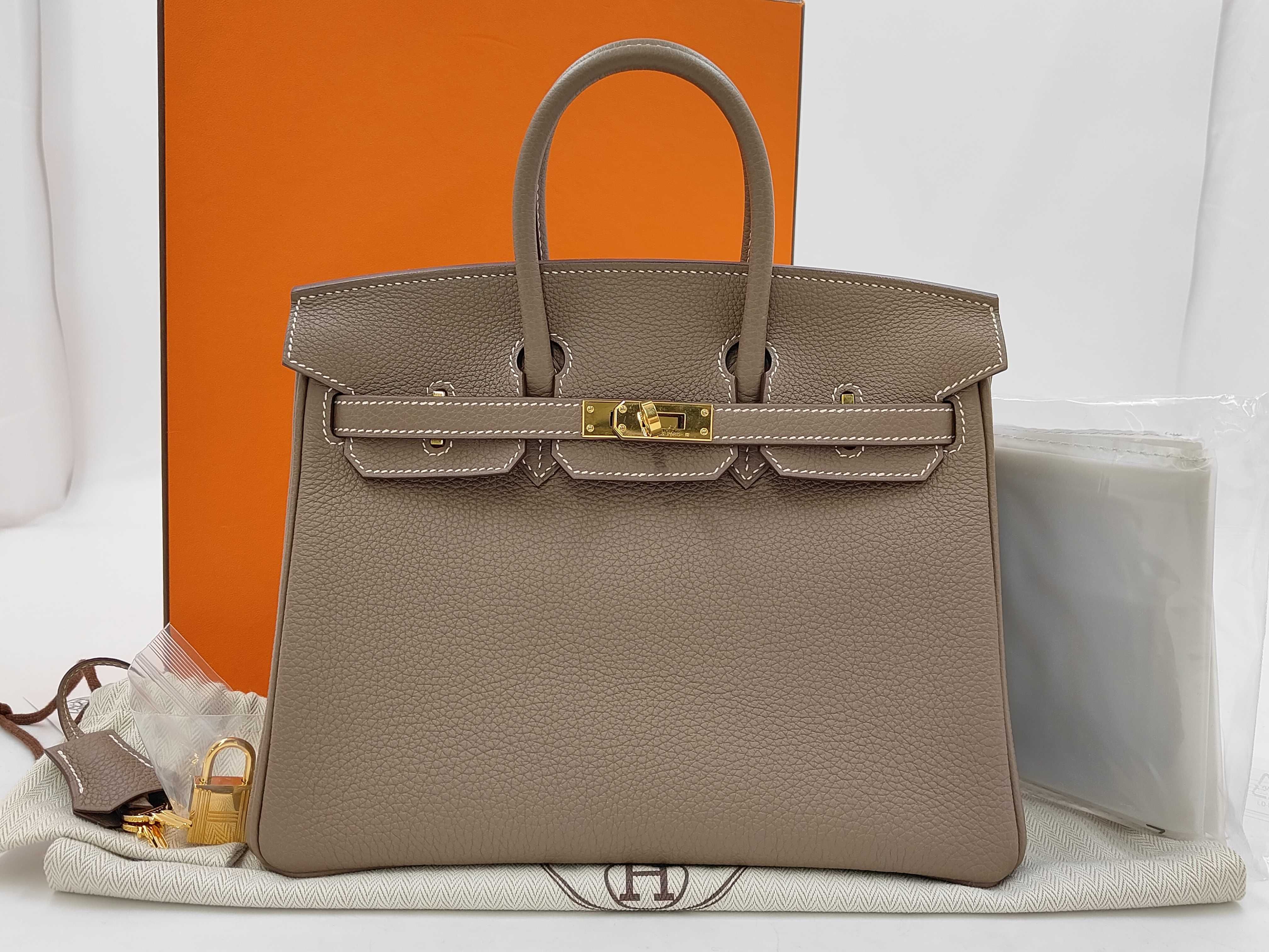 Birkin 25 Togo Etoup GD Hardware U Engraved Handbag