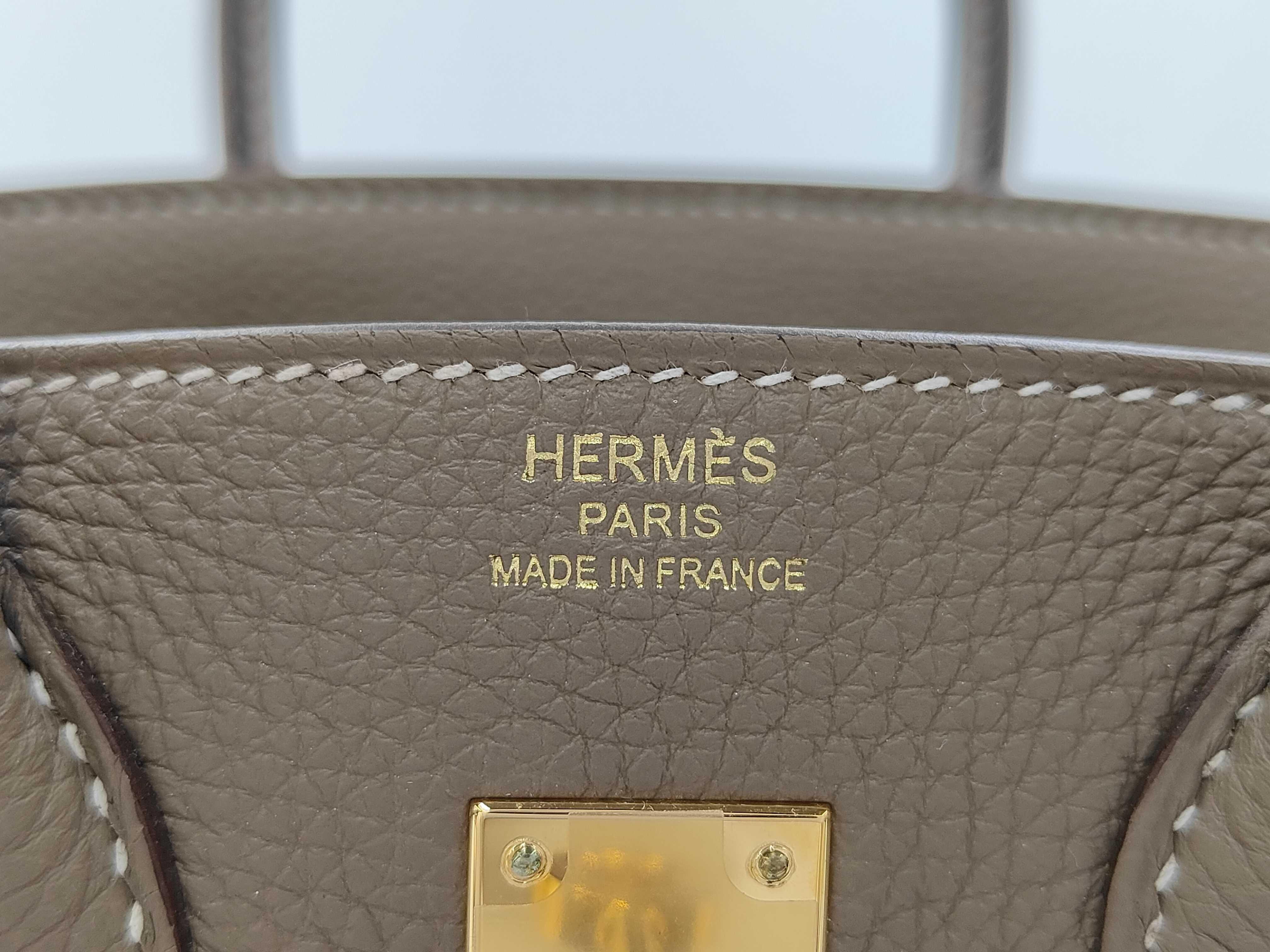 Birkin 25 Togo Etoup GD Hardware U Engraved Handbag — view 8