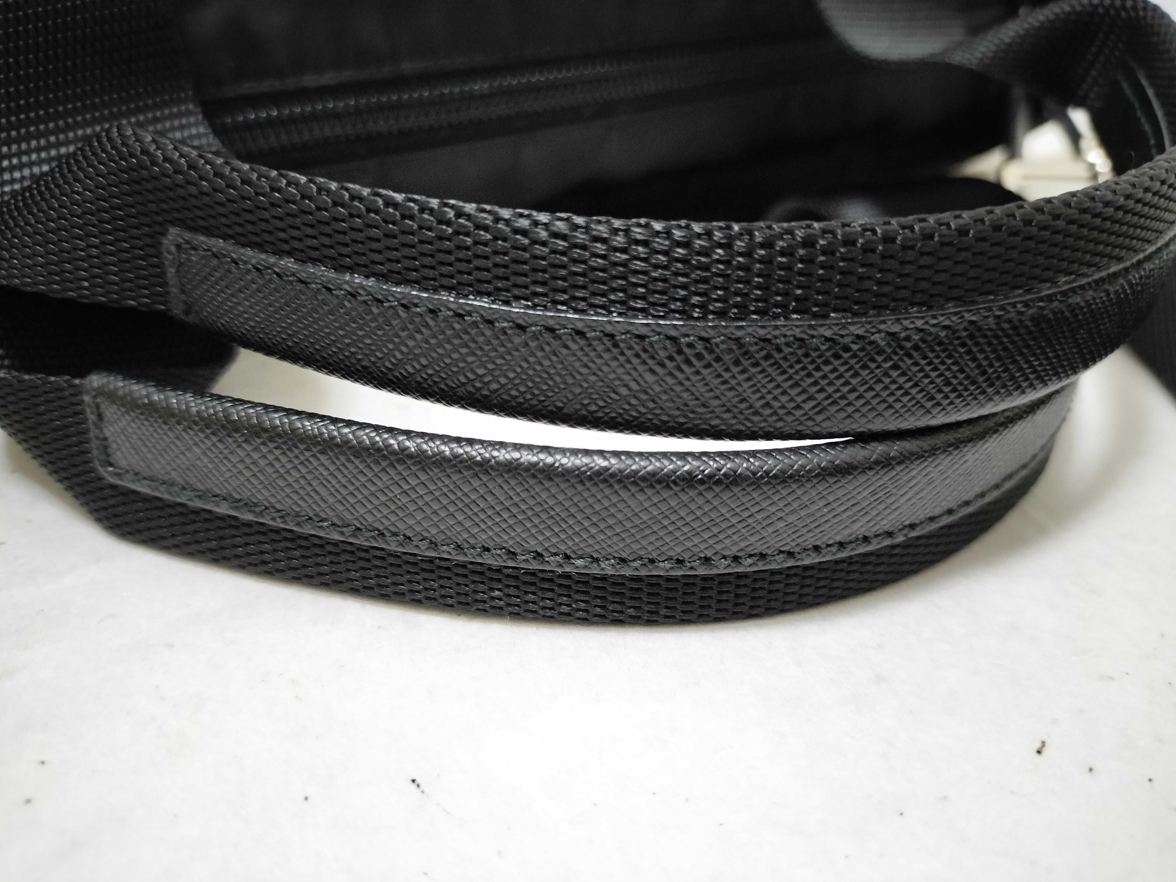 Nylon KR-Tessuto Nylon & Leather 2-Way Handbag Black 1BG867 Handbag — view 4