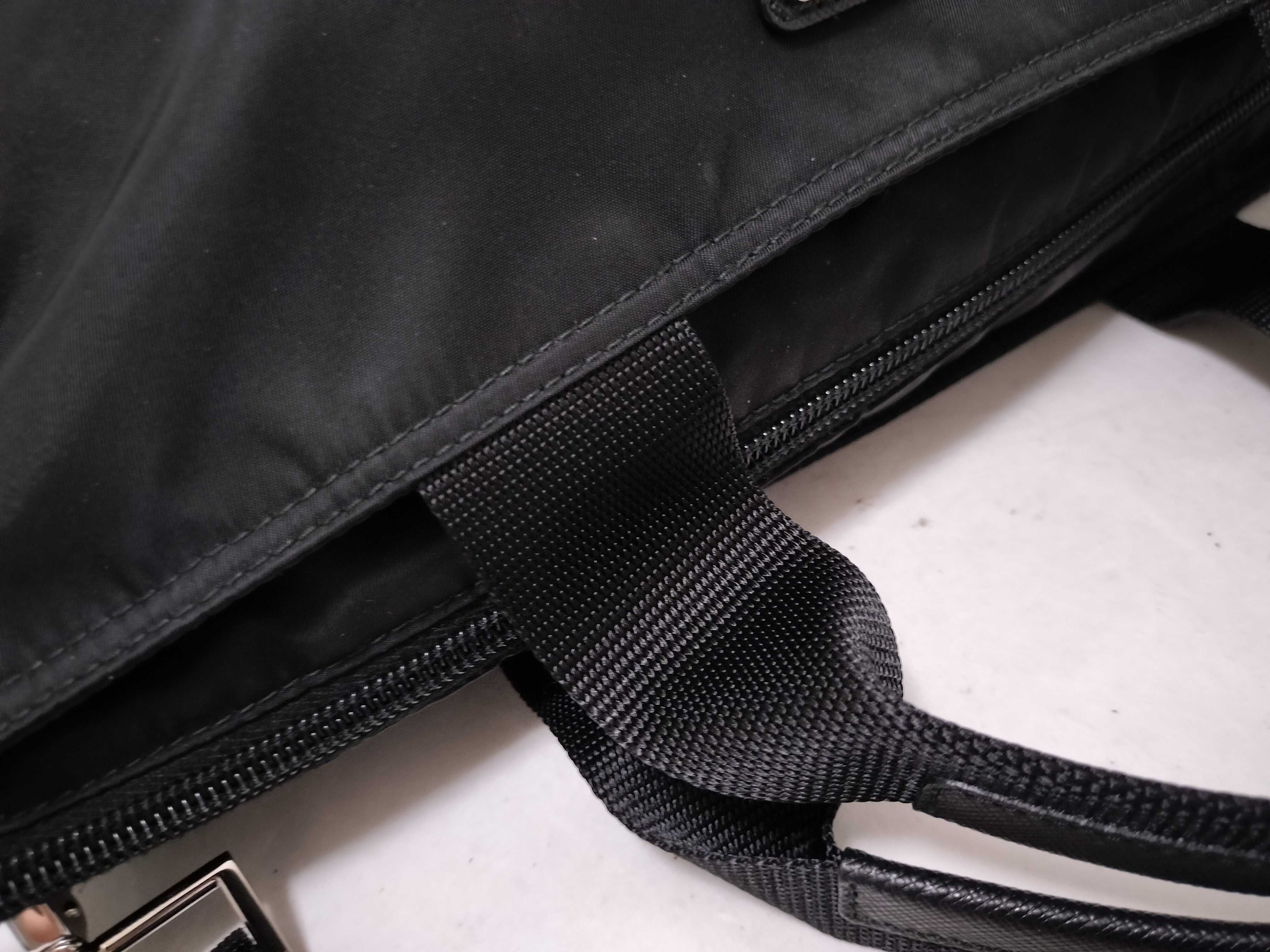 Nylon KR-Tessuto Nylon & Leather 2-Way Handbag Black 1BG867 Handbag — view 5