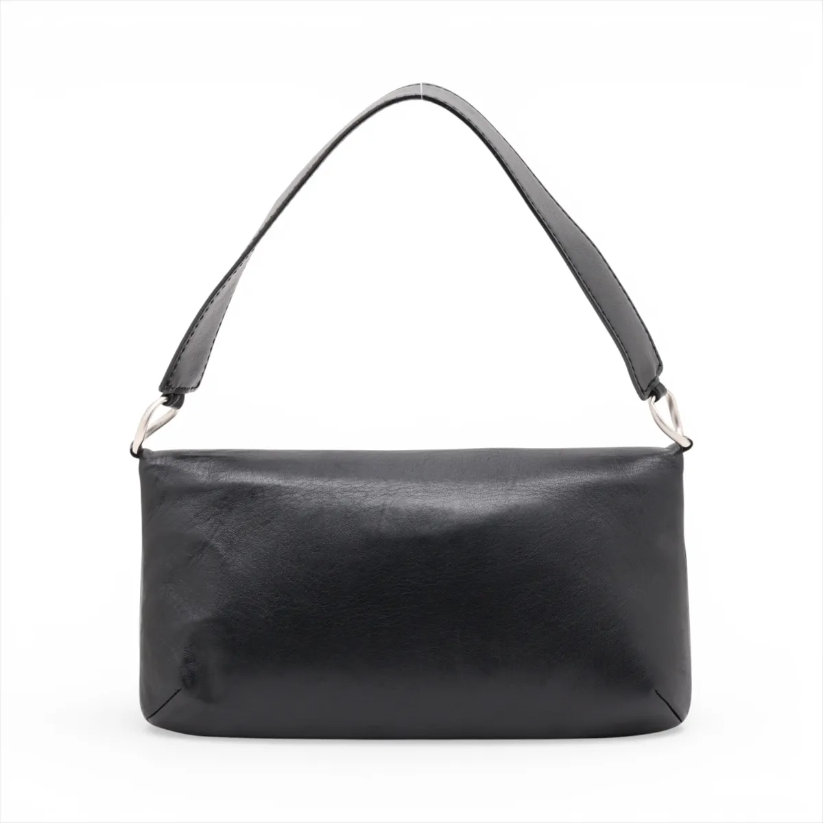 2.55 Leather Shoulder Bag, Chocolate Bar Pattern, Black with Silver Hardware, Item Number 8269843 (Serial Number 8) — view 2