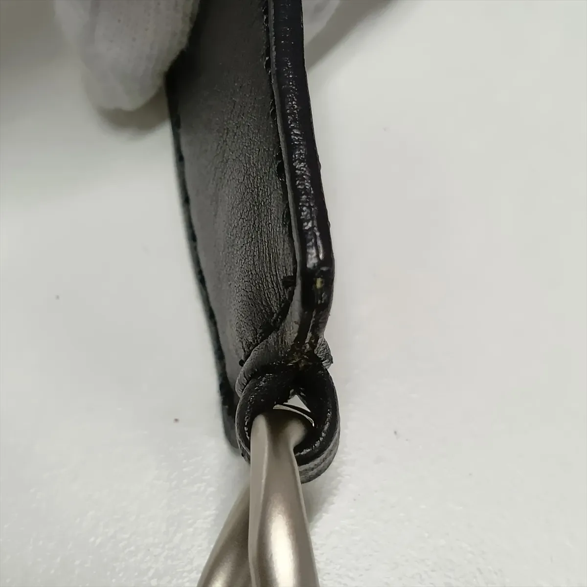 2.55 Leather Shoulder Bag, Chocolate Bar Pattern, Black with Silver Hardware, Item Number 8269843 (Serial Number 8) — view 14