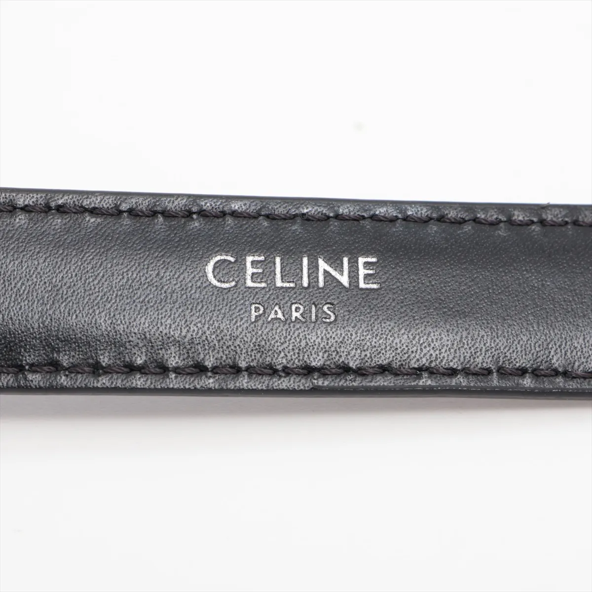 Triomphe Belt 75 GP×Leather Black×Silver — view 5