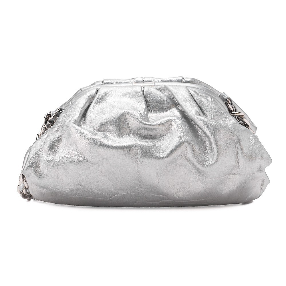 Lambskin, Coco Mark, coin purse, chain shoulder bag, silver, SV hardware, serial number 31. — view 2