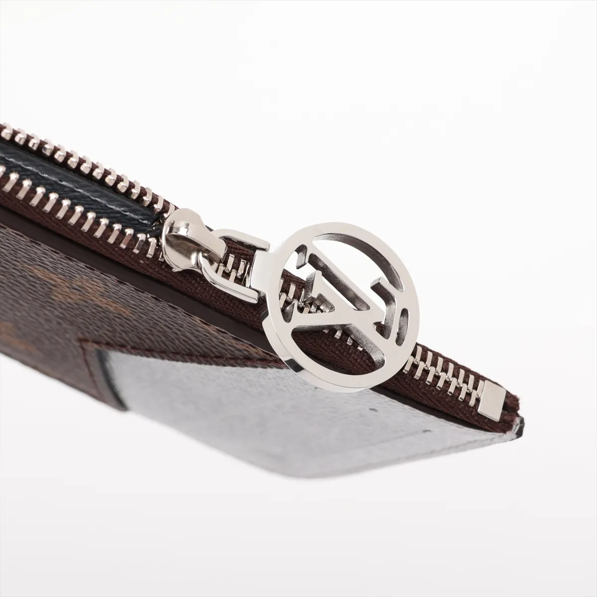 Monogram Porte Cartes Romy M26655 Brown x Silver Fragment Case (RFID Activated) — view 5