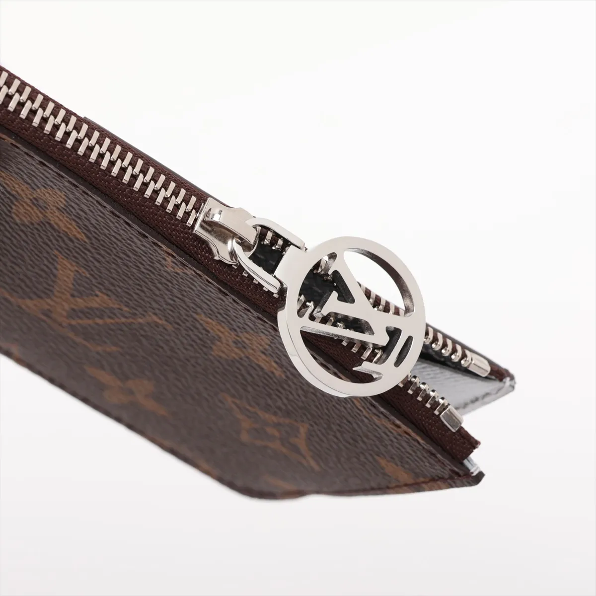 Monogram Porte Cartes Romy M26655 Brown x Silver Fragment Case (RFID Activated) — view 6