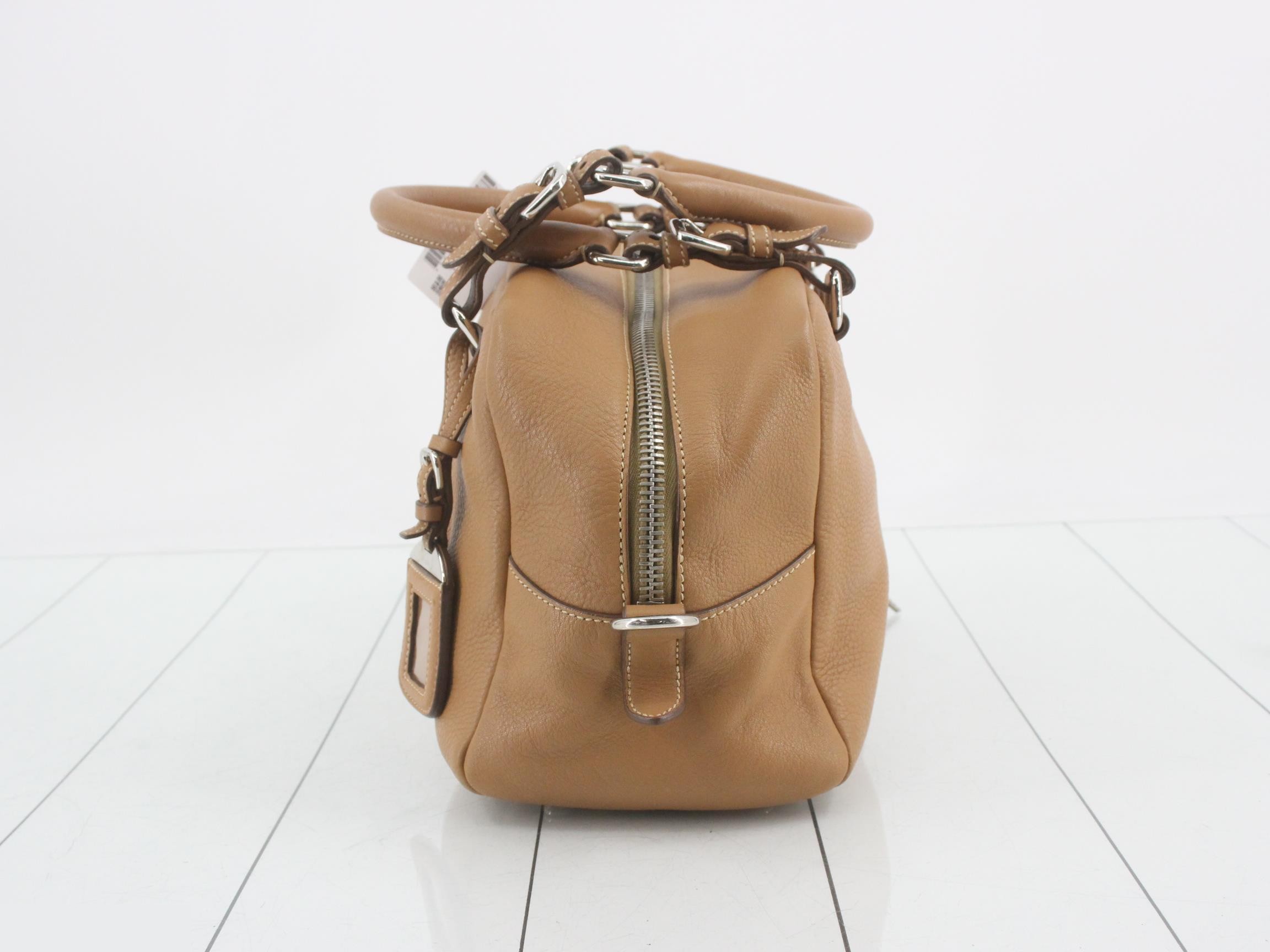 Jacquard Mini Boston Bag, Leather, BR3091 — view 3