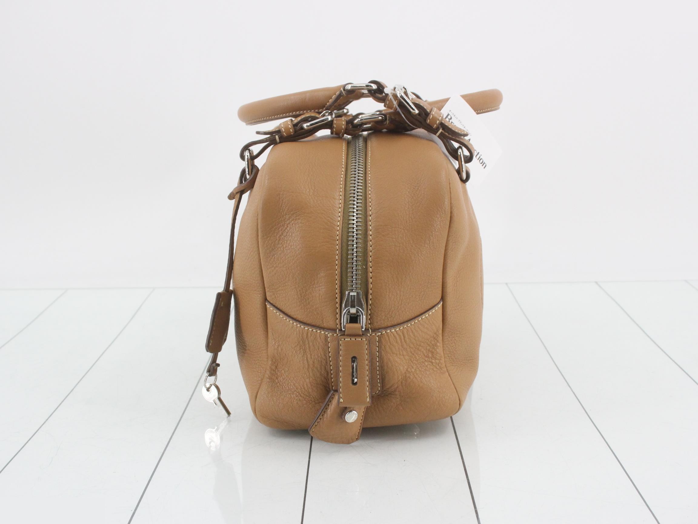 Jacquard Mini Boston Bag, Leather, BR3091 — view 4
