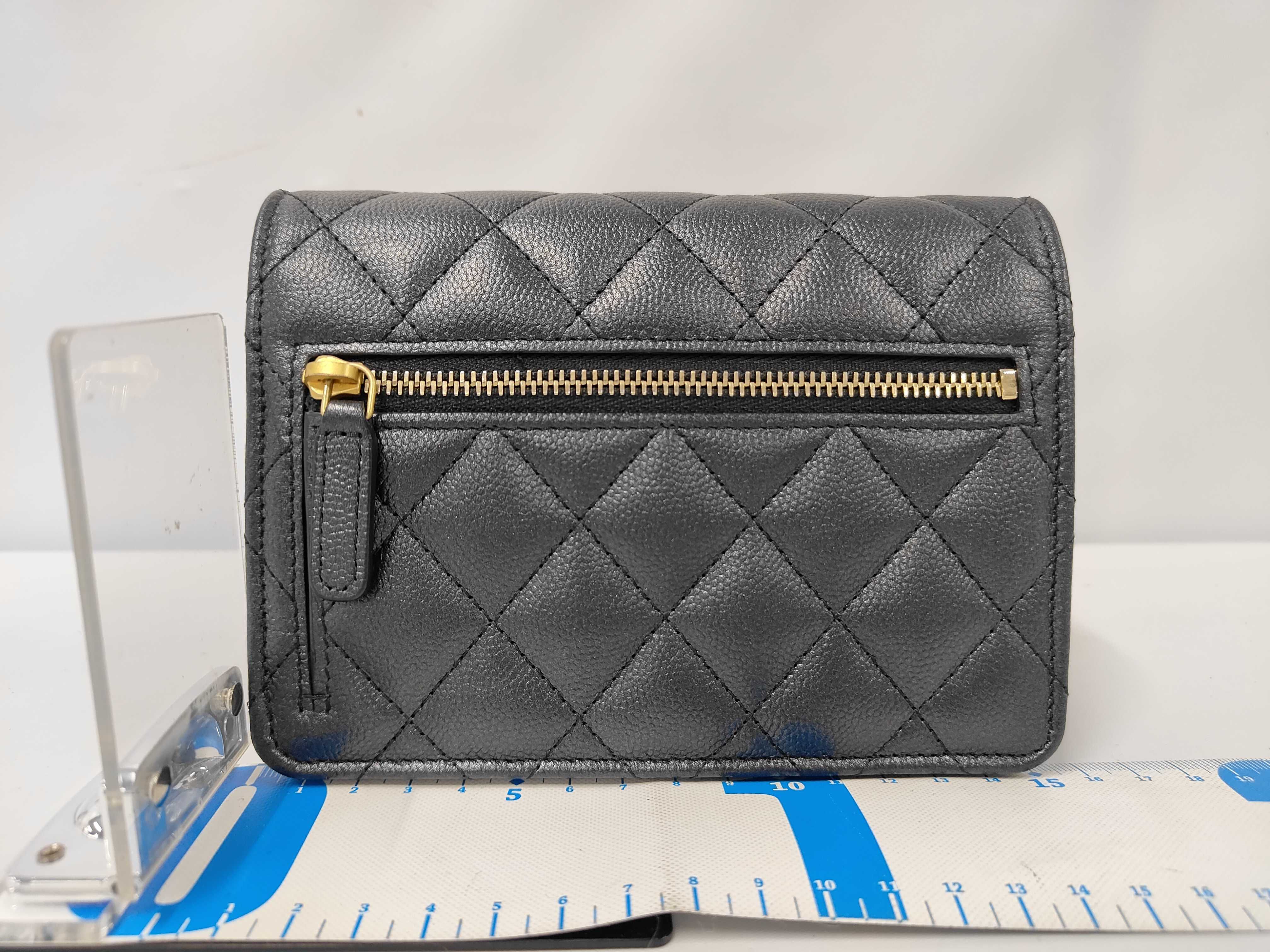 Caviar Skin Matelassé Chain Shoulder Bag — view 2