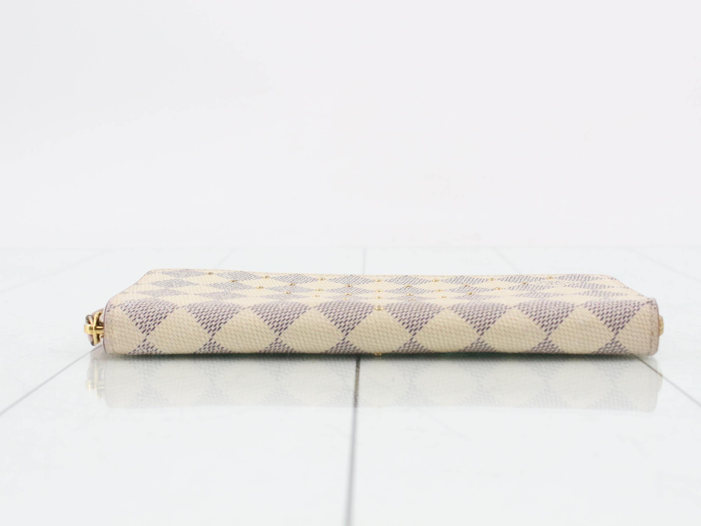 Portefeuille Clemence Damier Azur Studs — view 3