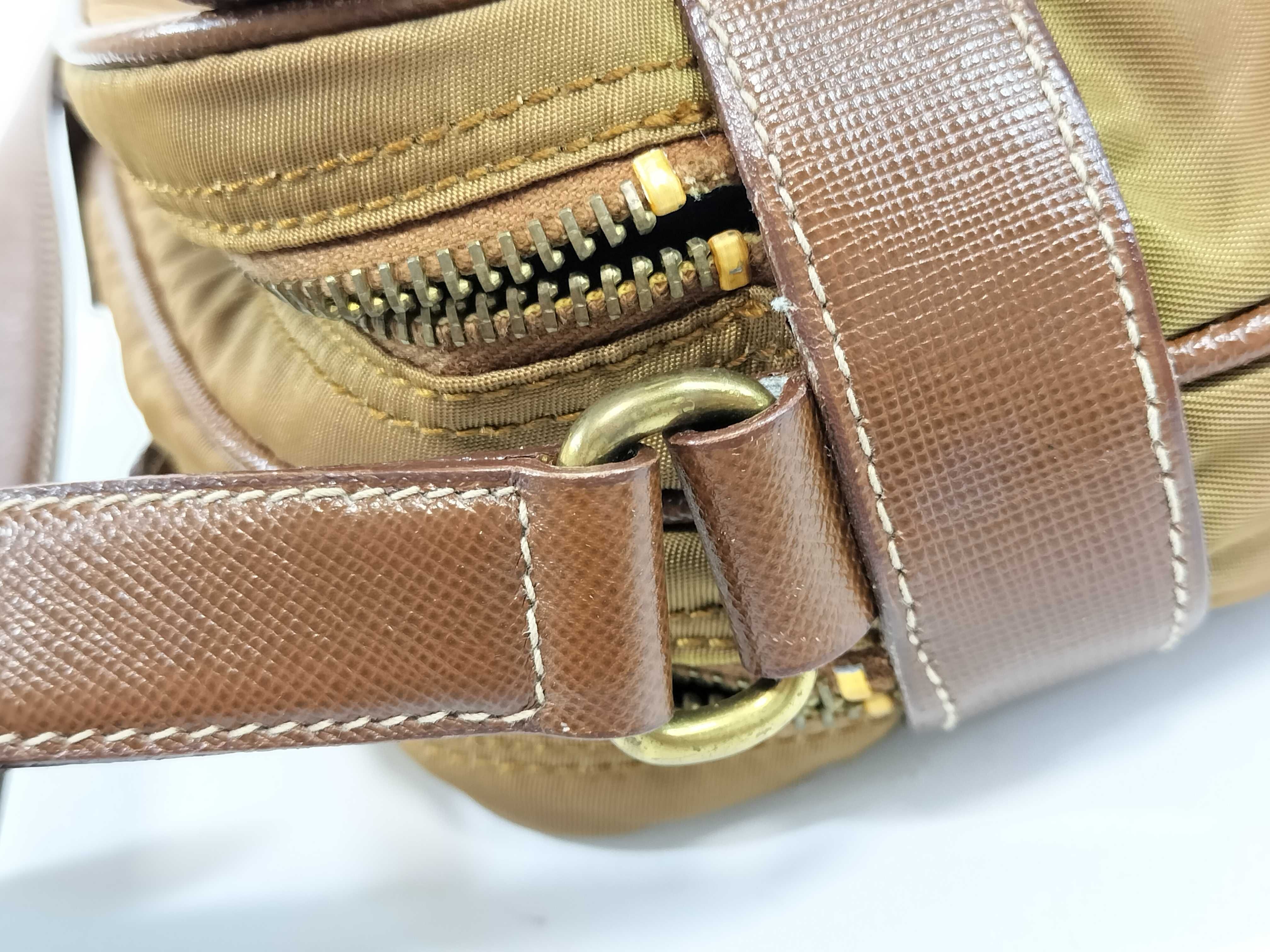 Nylon Brown Shoulder Bag — view 5