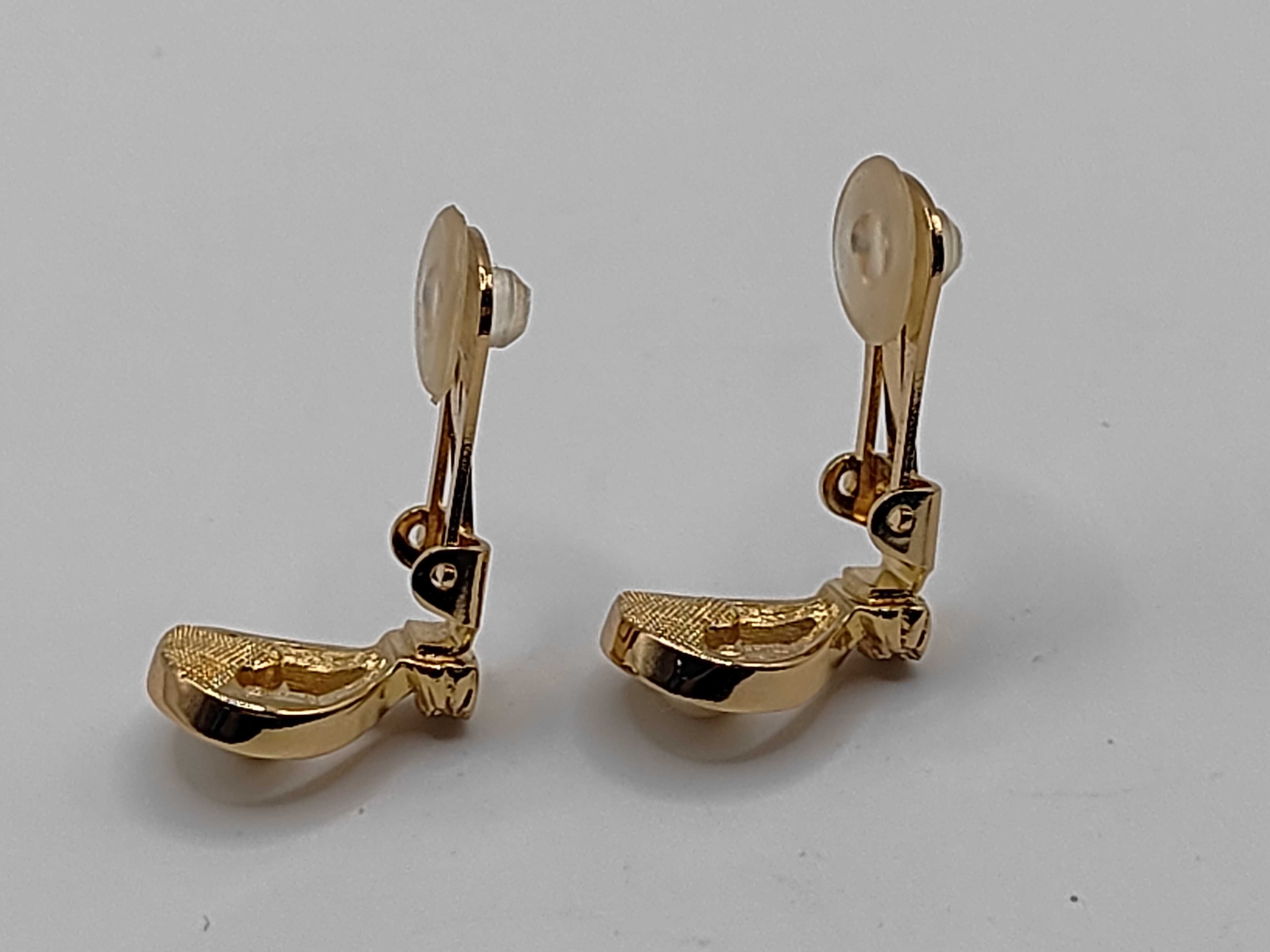 Christian Dior Pearl Rhinestone Gold Tone Earrings — view 4
