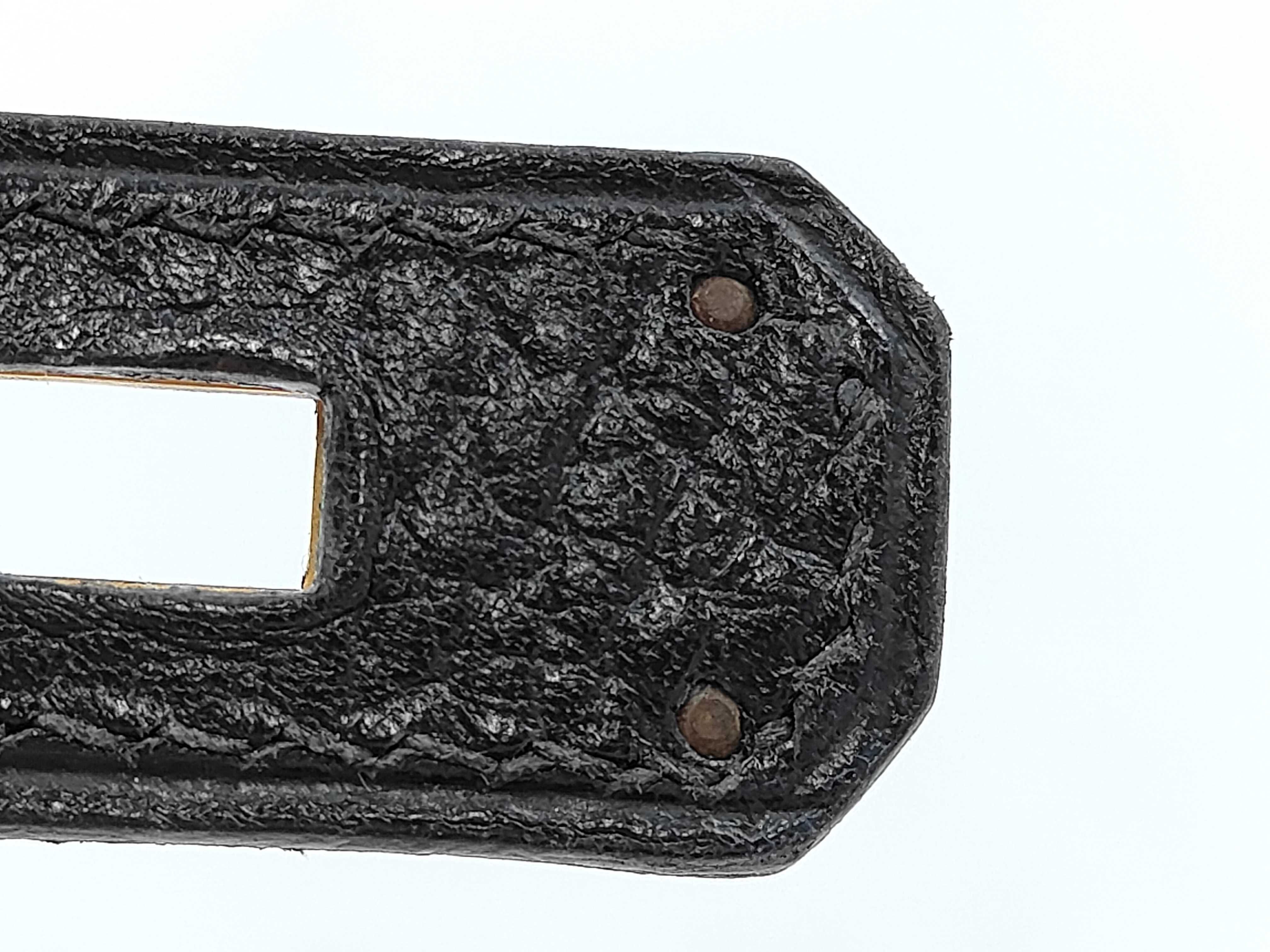 Kelly 32 Ardennes Black Gold Hardware Y Stamp Accessories: Box, Key, Clochette, Shoulder Strap Handbag — view 11
