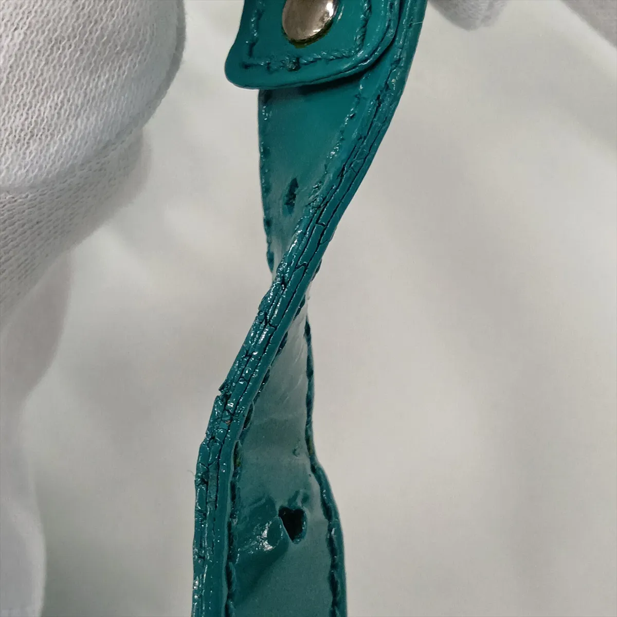 Mamma Bucket 8BR001 Patent Leather Shoulder Bag, Green — view 14