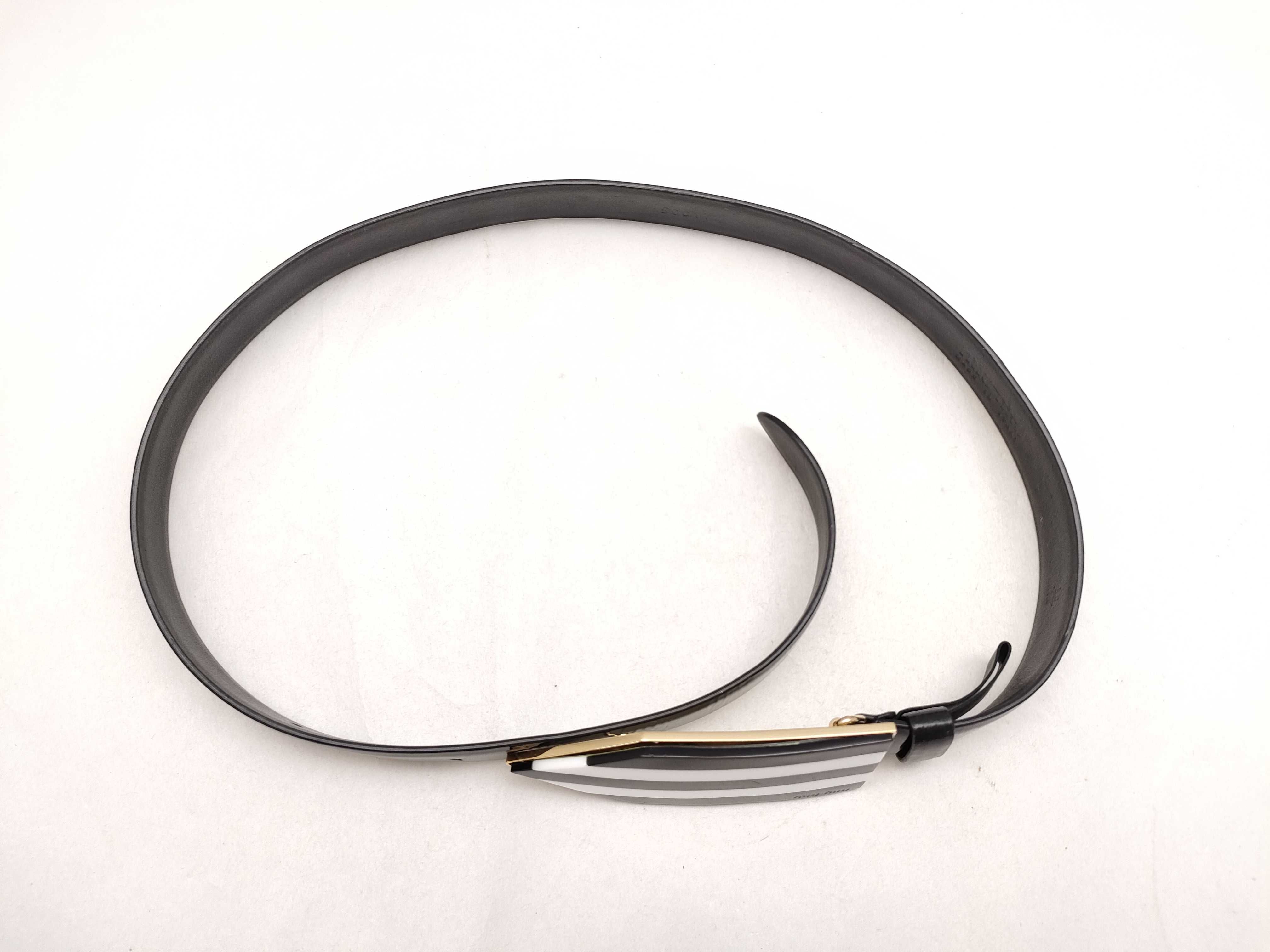 enamel leather belt — view 2