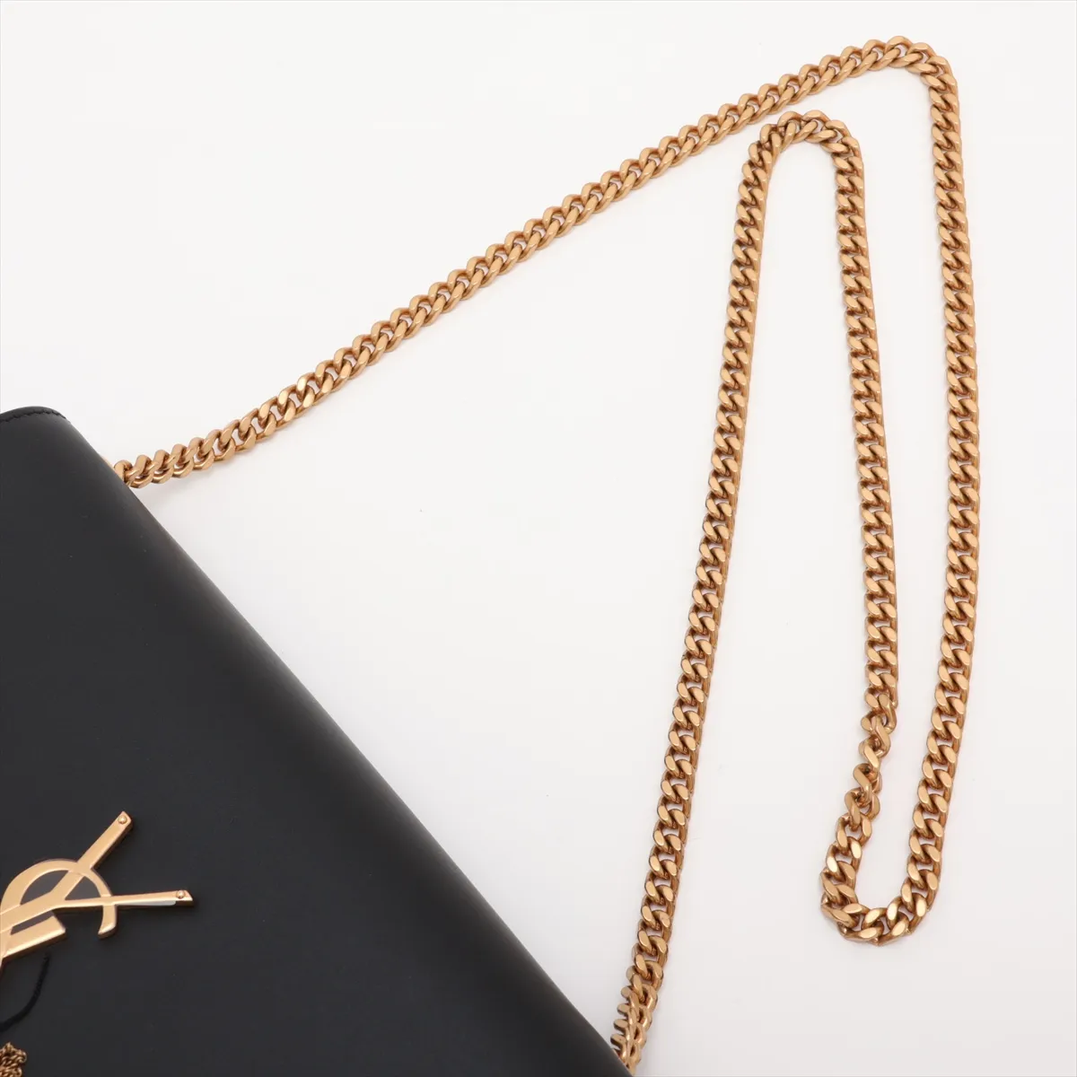 Kate Leather Chain Shoulder Bag, Black, 471642 — view 5