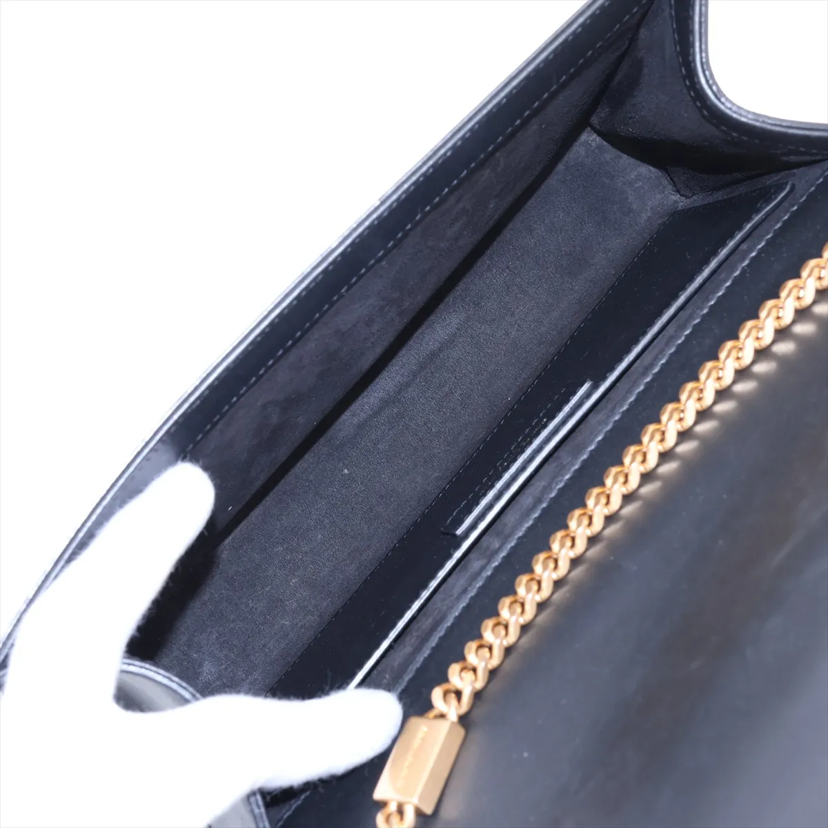 Kate Leather Chain Shoulder Bag, Black, 471642 — view 6