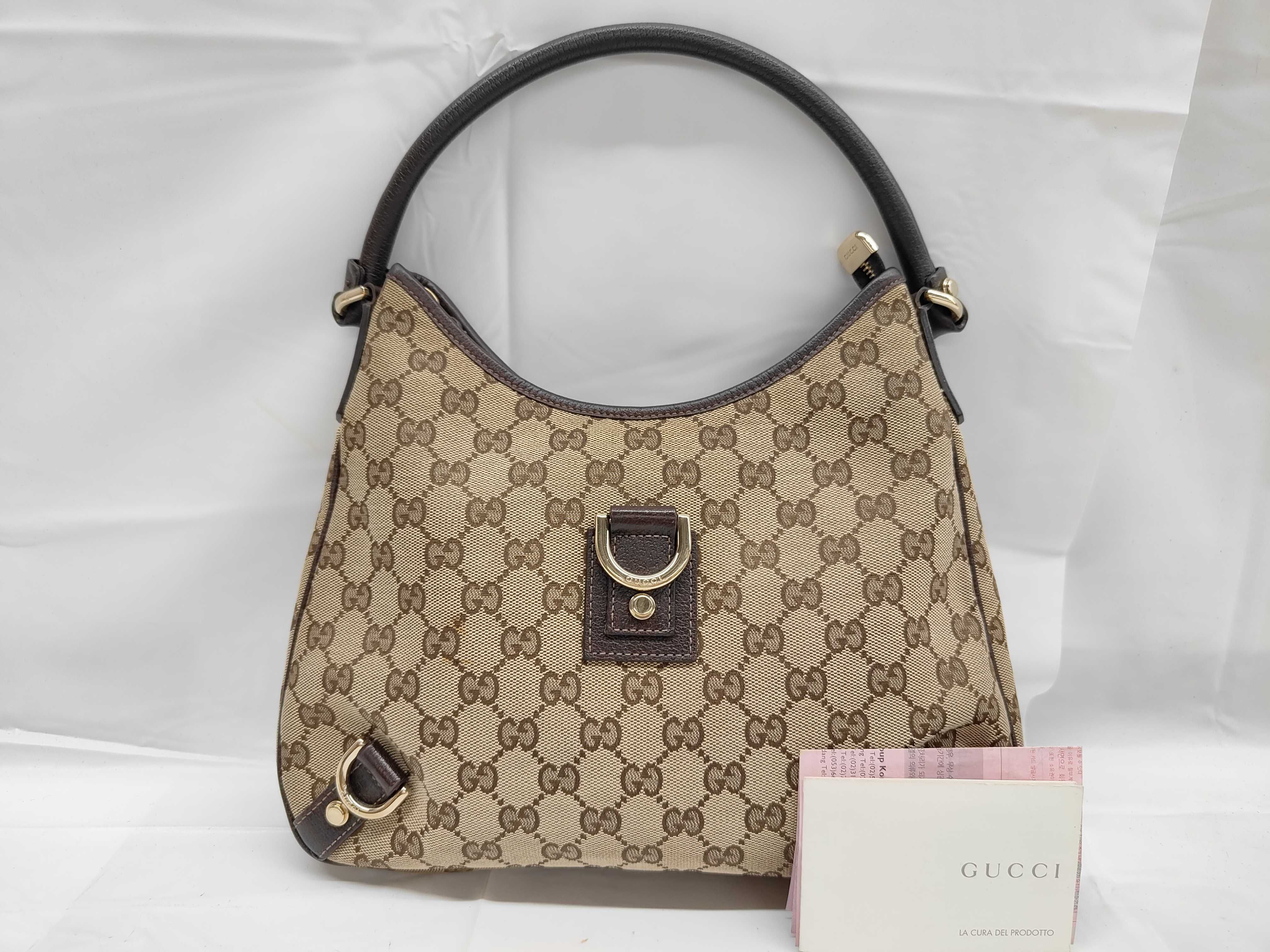 GG Canvas D-Ring Hobo Bag Handbag
