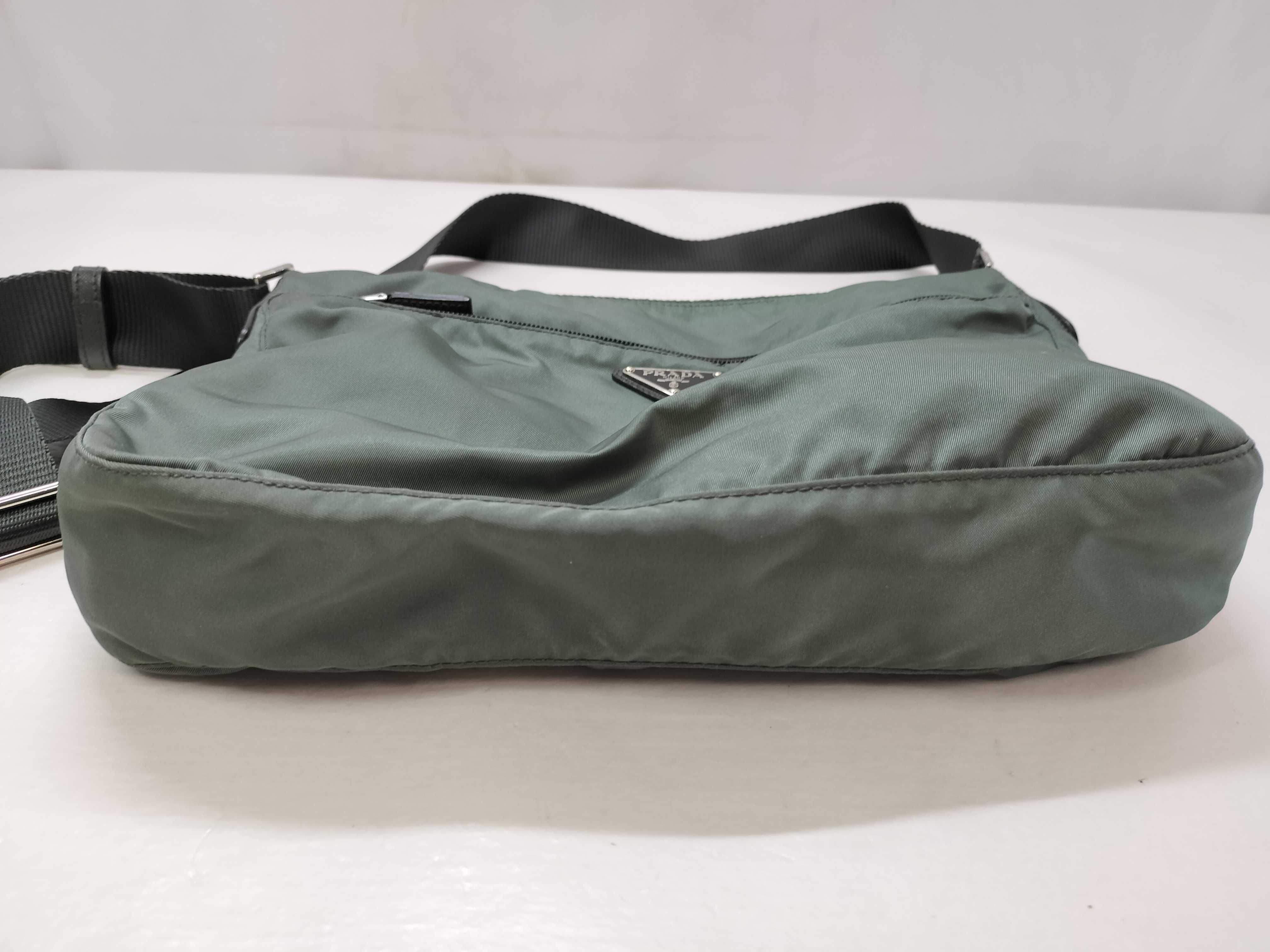 Nylon Prada Current Model Saffiano Shoulder Bag Triangle Logo Leather Shoulder Bag — view 15