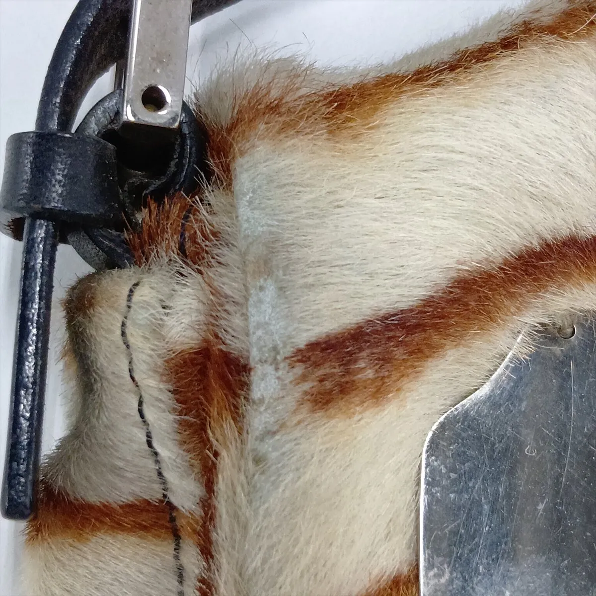 [Individually packaged] Fendi Mamma Bucket Calf Hair x Leather Shoulder Bag, Beige — view 12