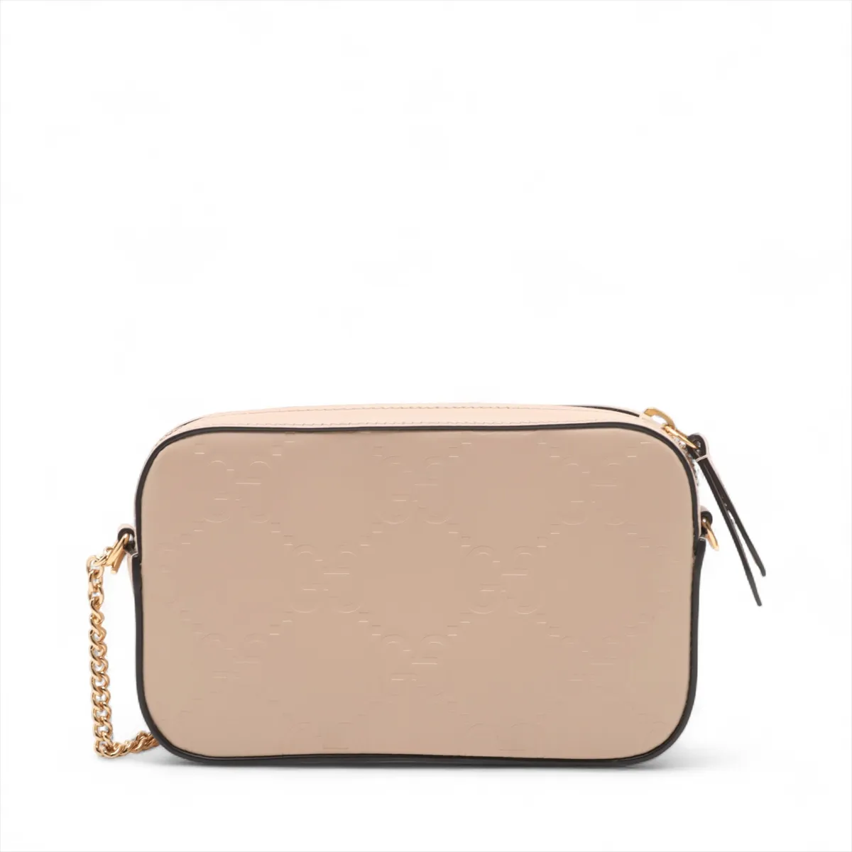 GG Super Mini Leather Chain Shoulder Bag Beige 781554 — view 2