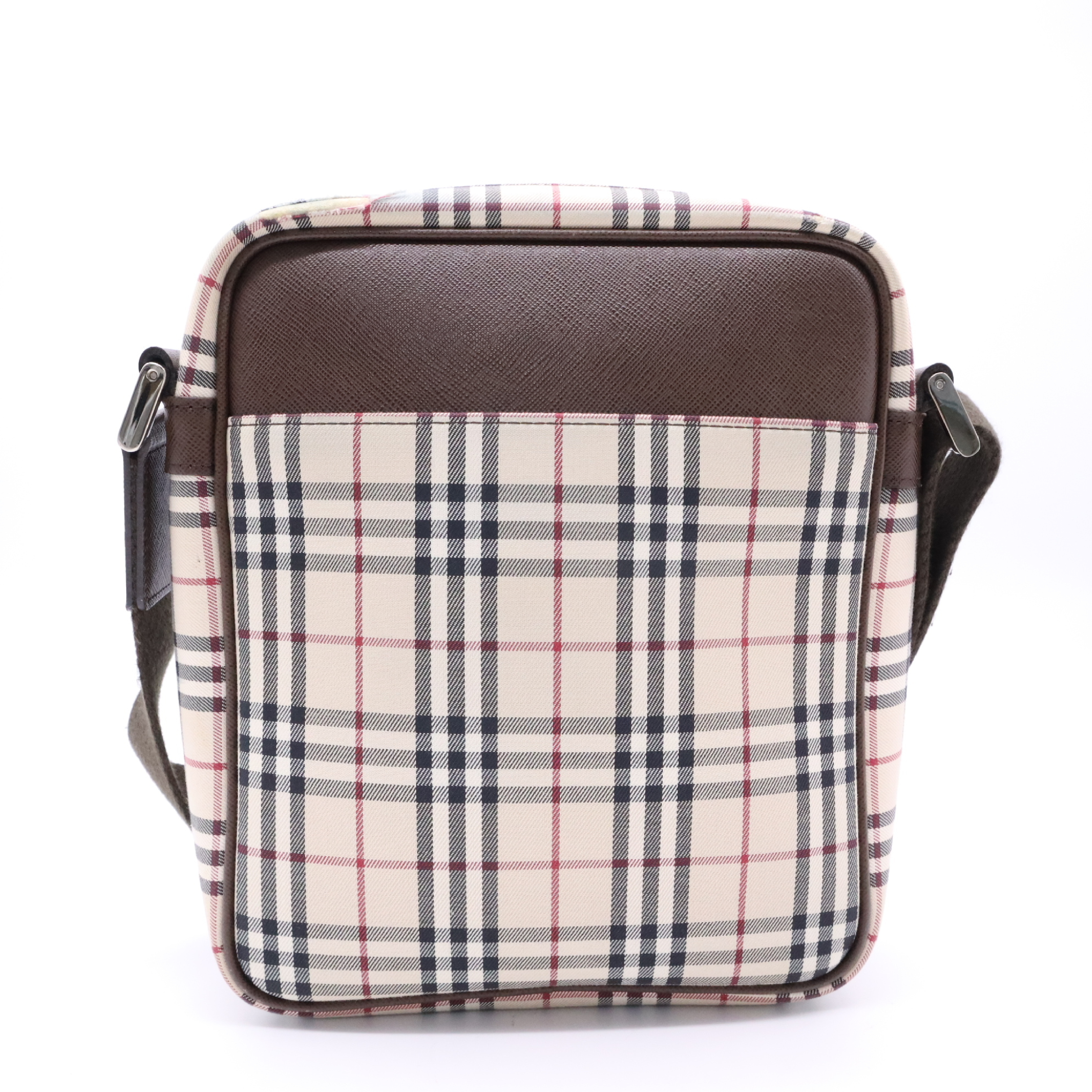 Canvas Leather Nova Check Shoulder Bag — view 2