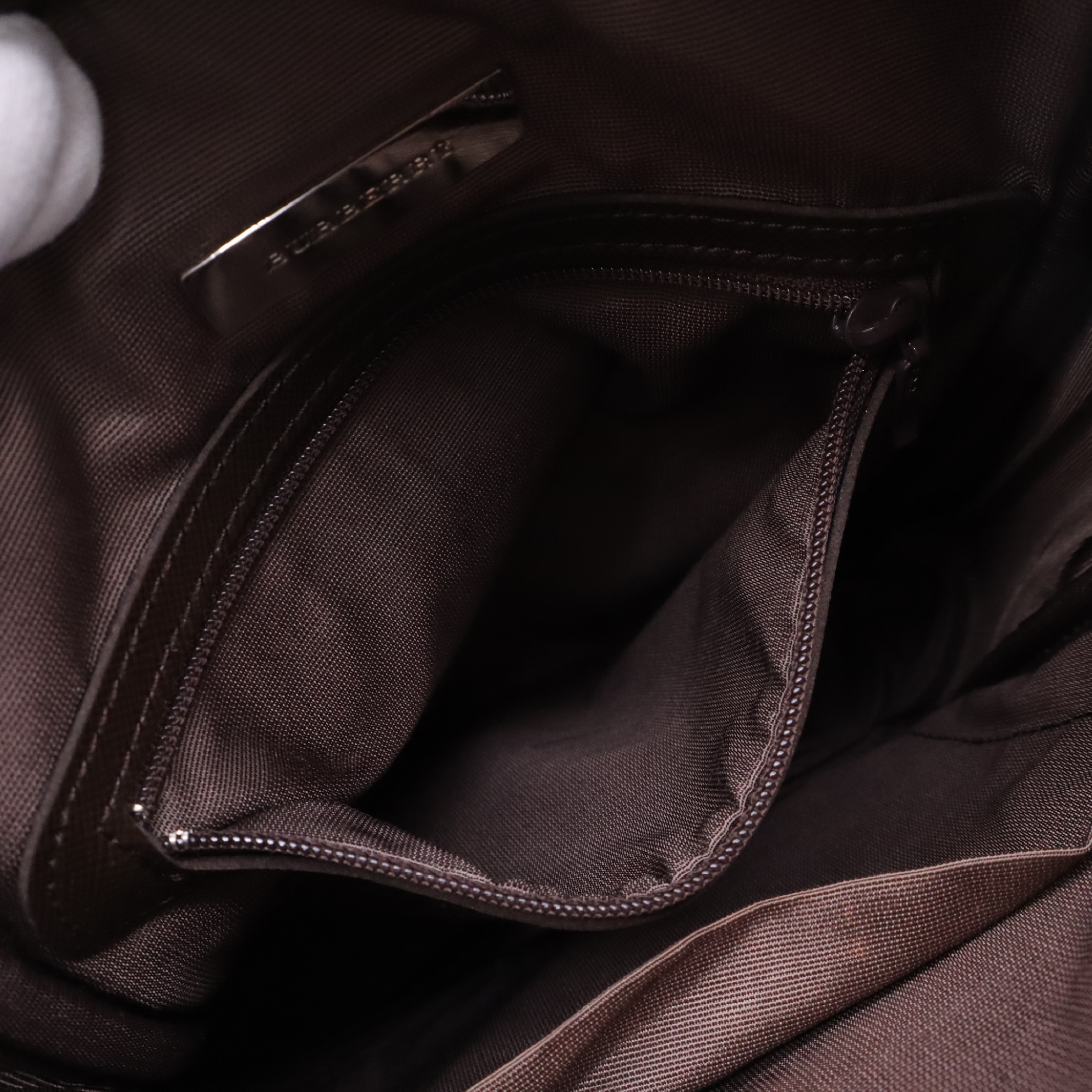 Canvas Leather Nova Check Shoulder Bag — view 11