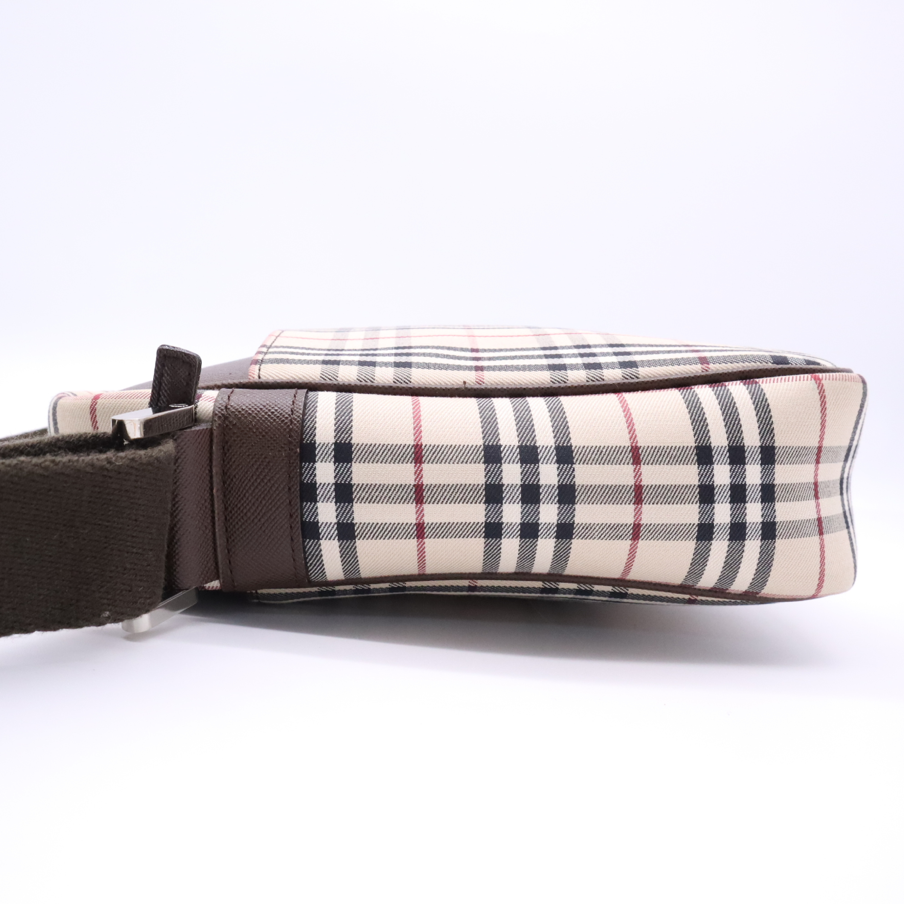 Canvas Leather Nova Check Shoulder Bag — view 4